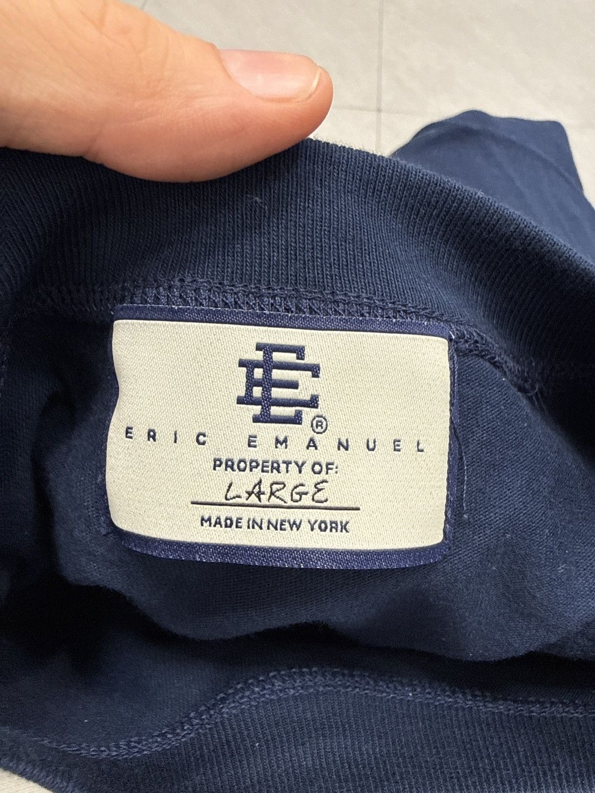 Eric Emanuel Eric Emanuel FW22 Flames Long Sleeve Navy Silver Size US L / EU 52-54 / 3 - 2 Thumbnail