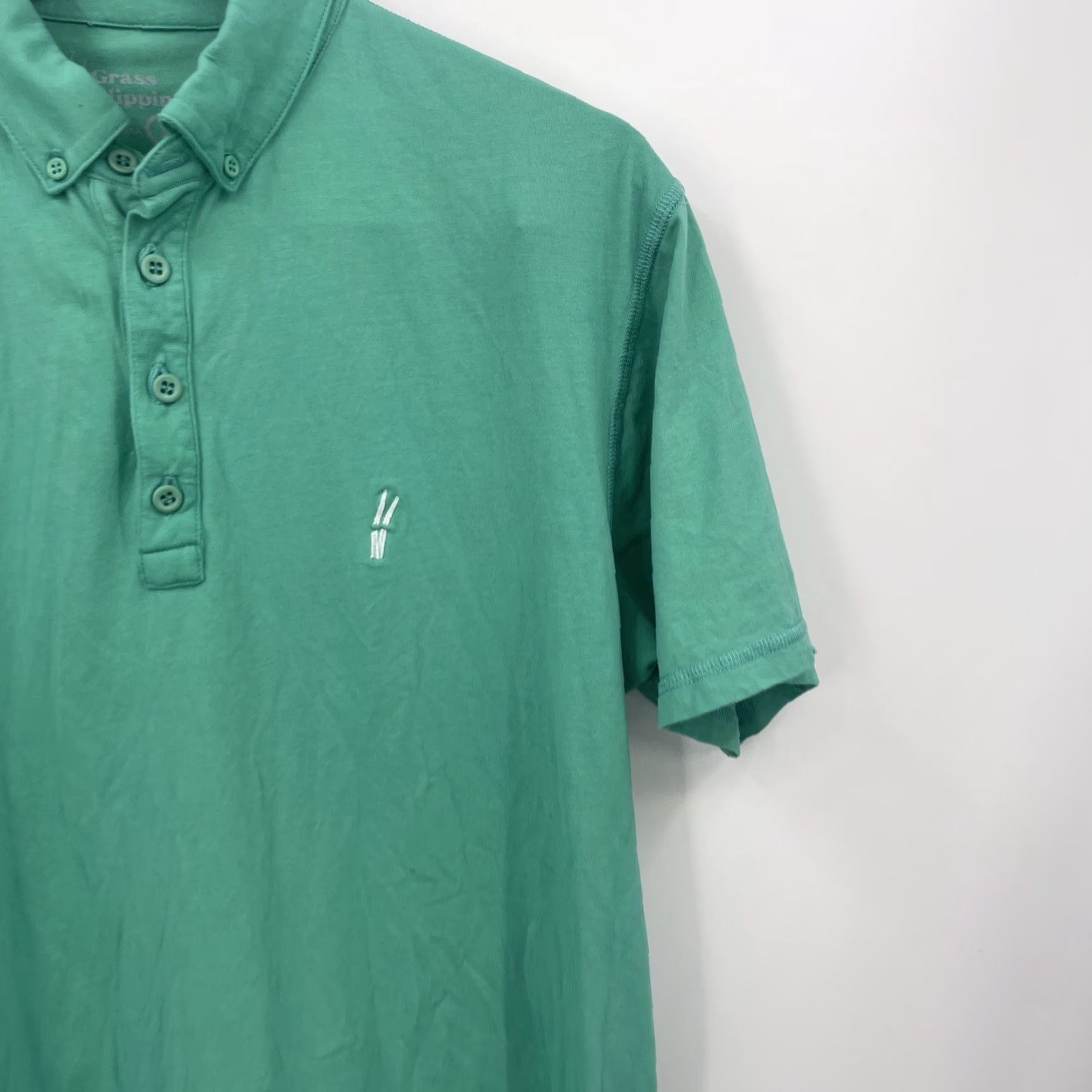 Vintage Grass Clippings Polo Shirt Men Large Green Golf Casual Dad Shirt Polo Shirt Green Grass Clippings Men Large Vintage No Size US L / EU 52-54 / 3 - 6 Thumbnail