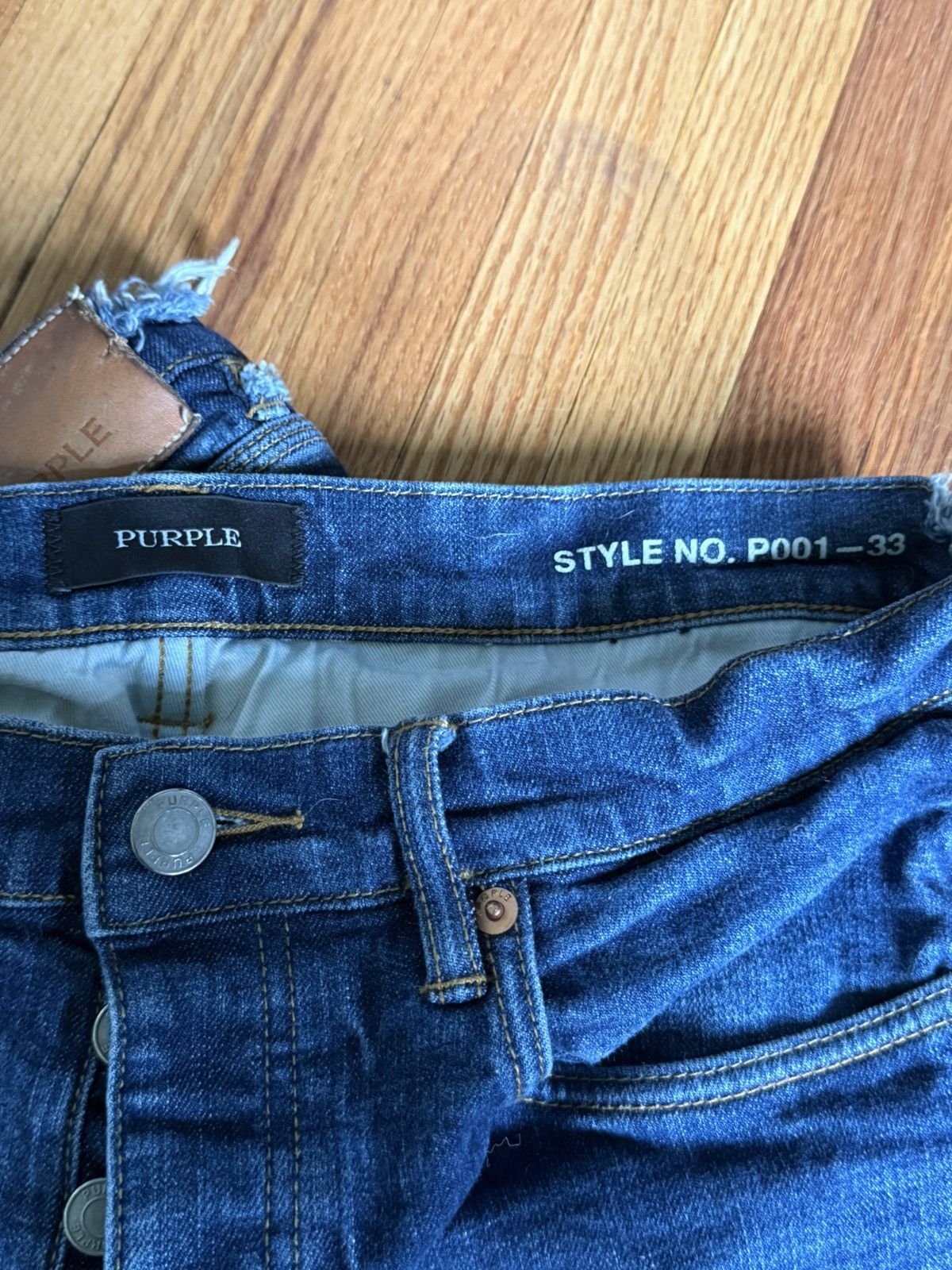 Purple Brand Purple Brand Stretch Denim Blue Size US 33 - 3 Thumbnail