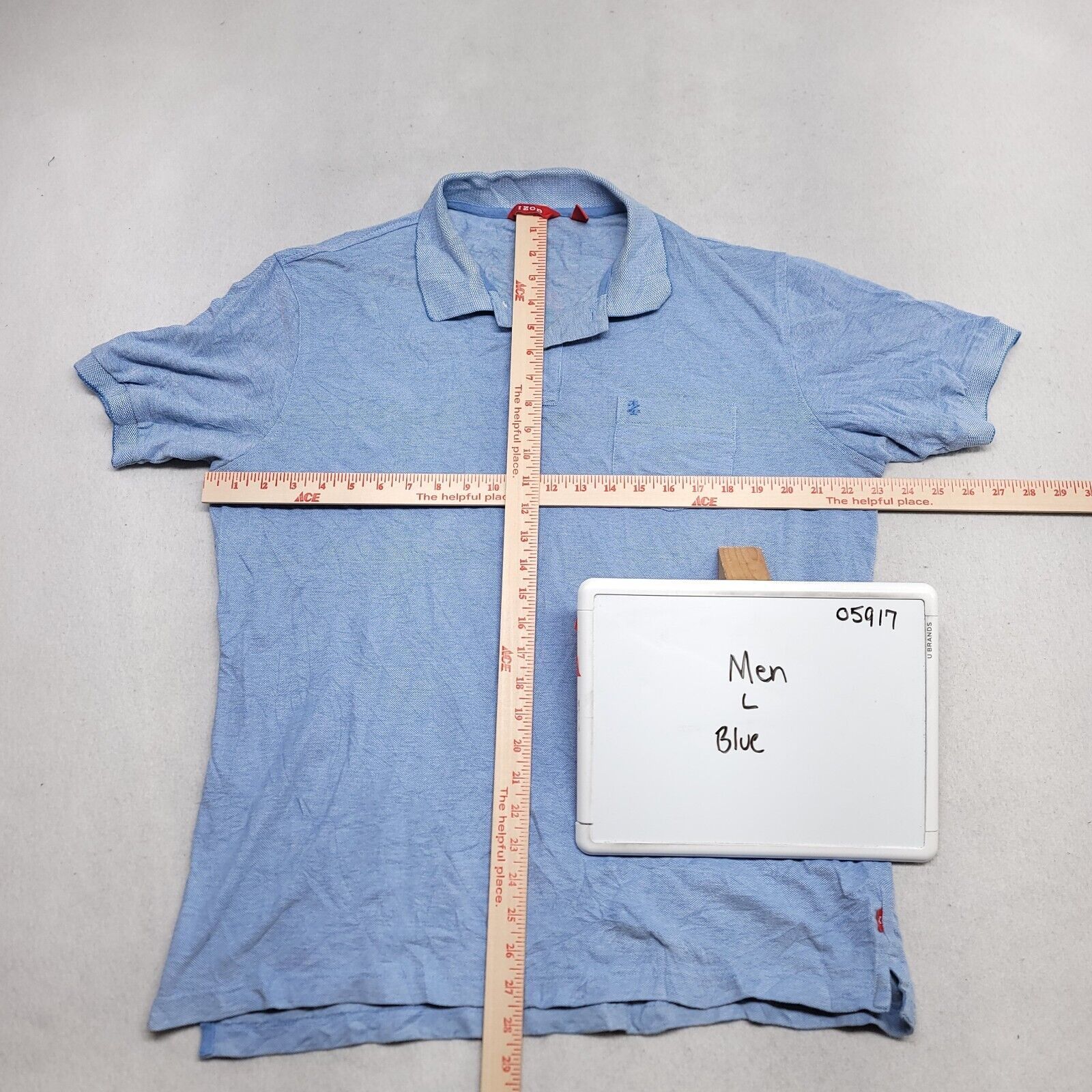 Izod IZOD Pullover Casual Polo Shirt Adult Mens Size Large L Blue Size US L / EU 52-54 / 3 - 6 Thumbnail