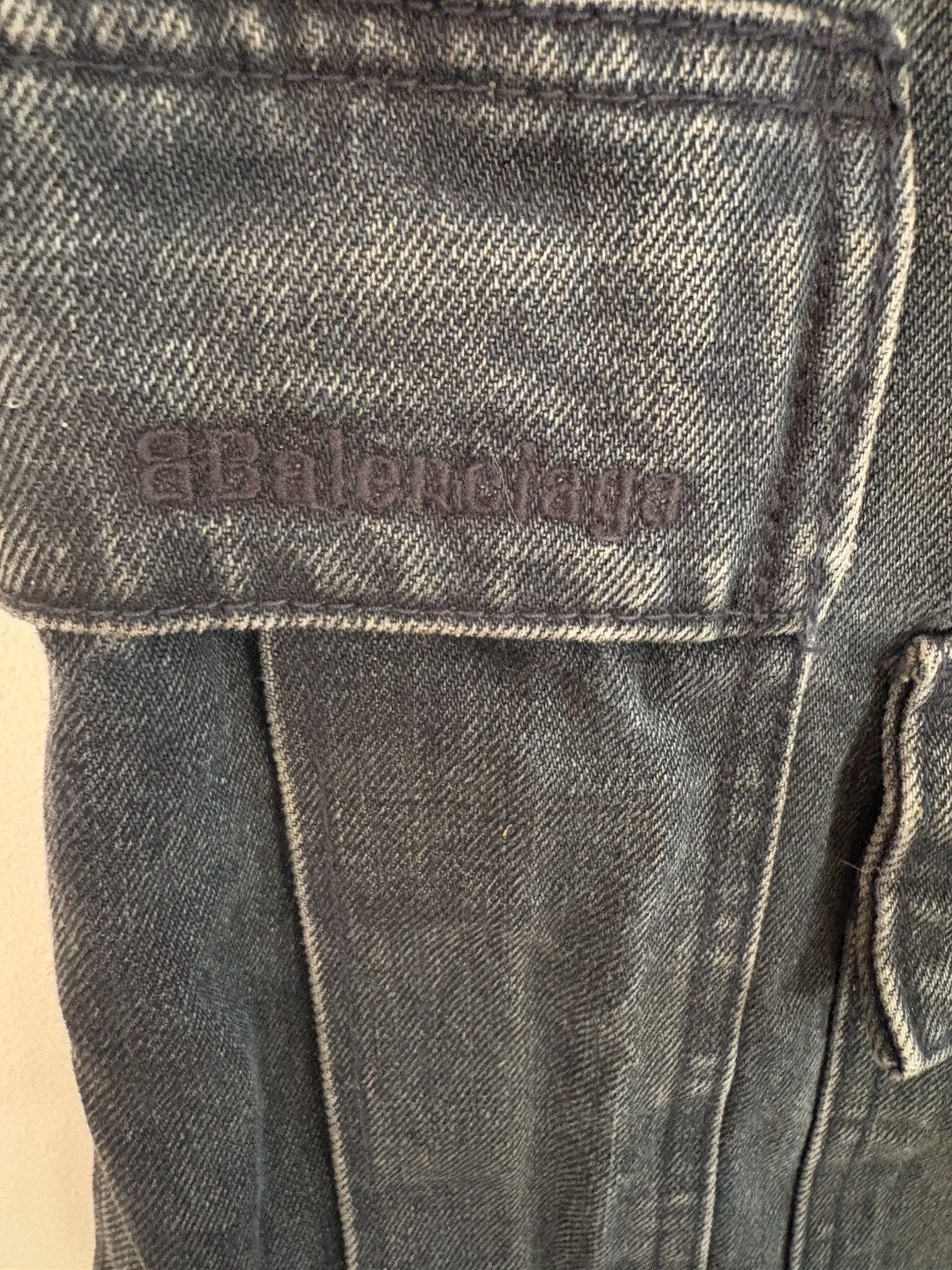 Balenciaga BALENCIAGA FW21 JAPANESE DENIM CARGO PANTS IN BLUE Size US 28 / EU 44 - 6 Thumbnail