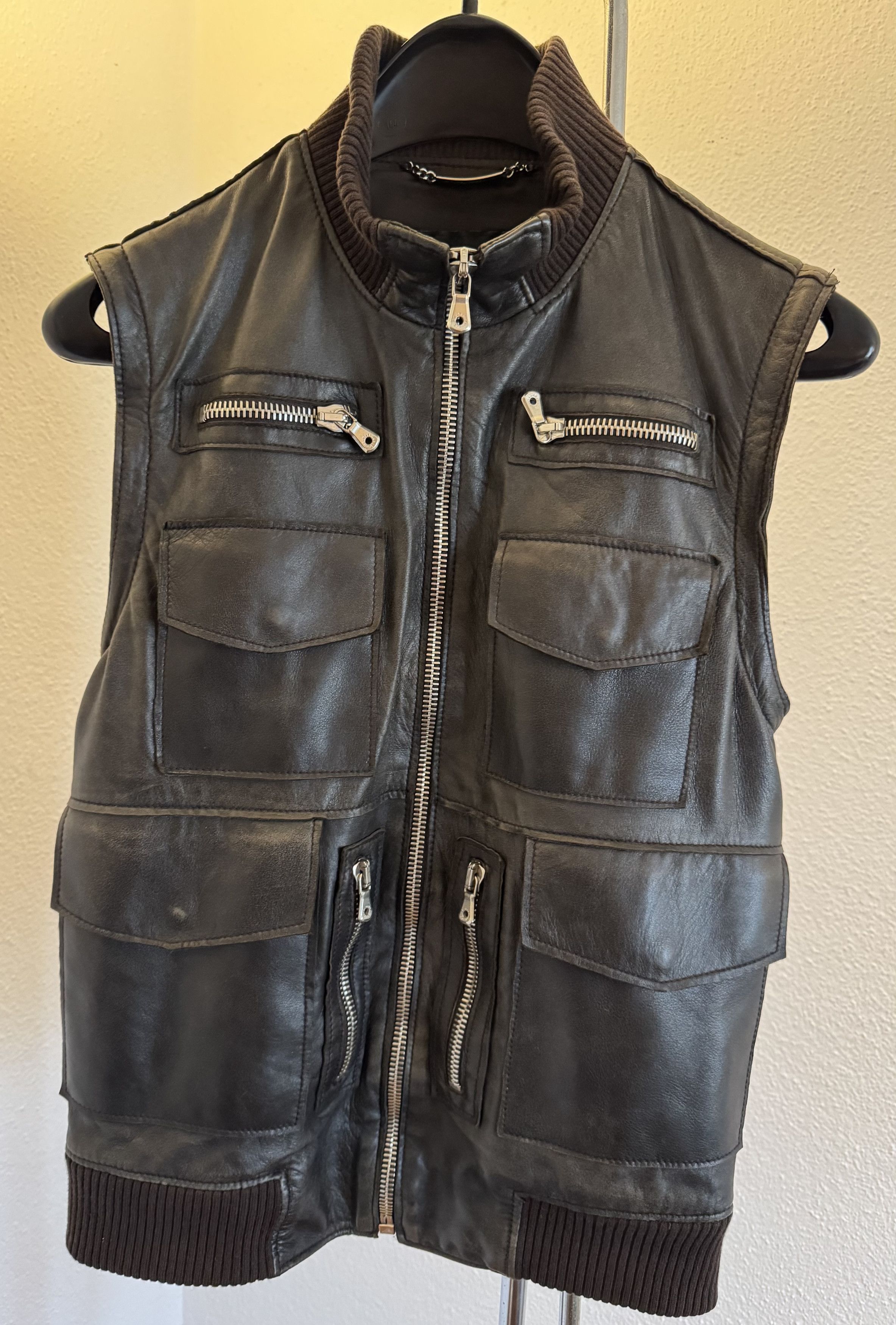 Dolce & Gabbana Dolce & Gabbana Mainline - Archive Leather Jacket / Gillet Size US S / EU 44-46 / 1 - 3 Thumbnail