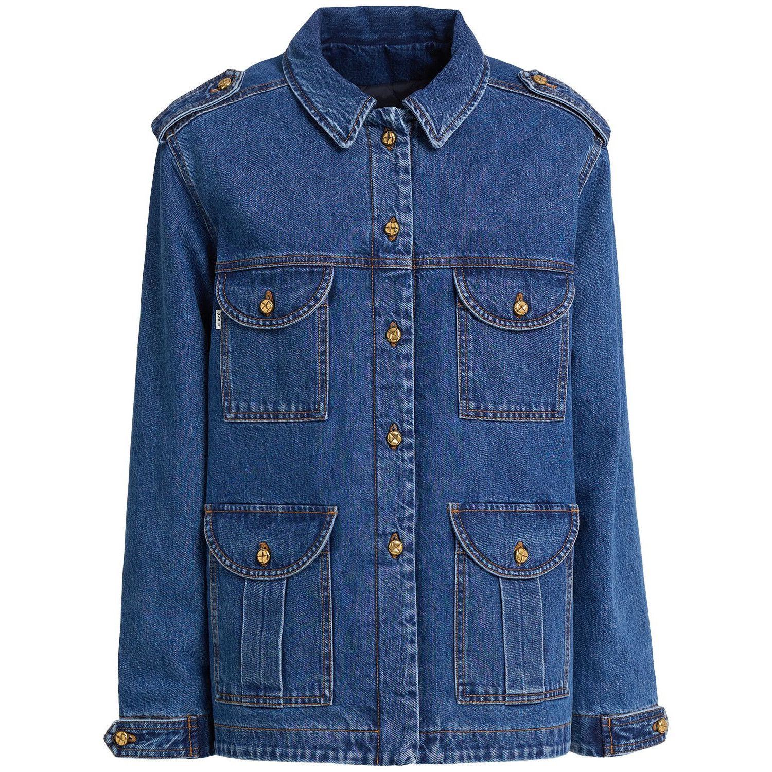 BLAZE MILANO Sahariana Blue Denim Jacket New & Authentic (Wo