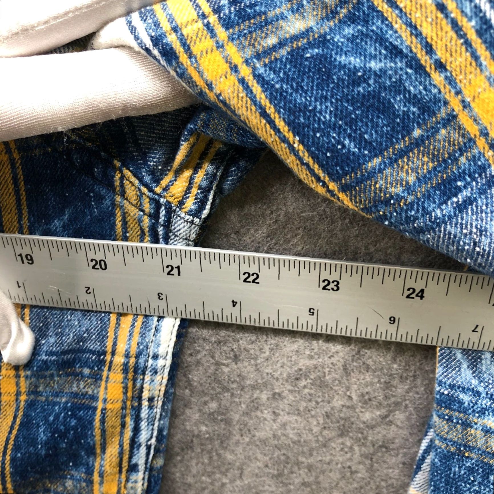 Gap Gap Plaid Western Shirt Mens L Blue Gold Pearl Snap Long Sleeve Cotton Shirt Size US L / EU 52-54 / 3 - 7 Thumbnail