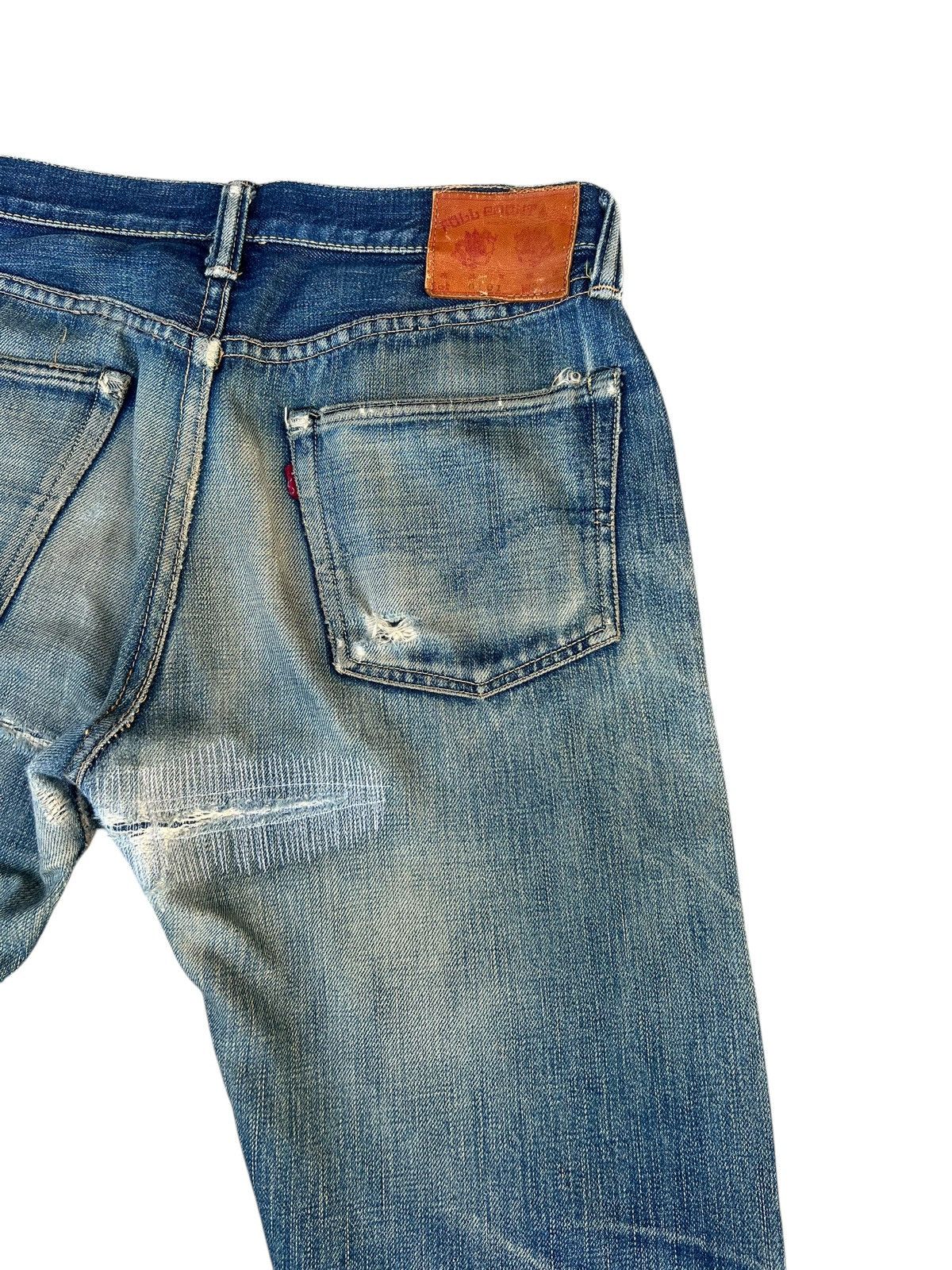 Full Count & Co. Vintage Full Count Trashed Dirty Mud Denim Selvedge Jeans Size US 29 - 19 Thumbnail