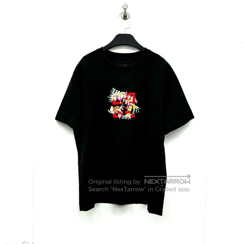 Givenchy Givenchy Floral Plant Embroidered Logo Printed Black Short Size US XL / EU 56 / 4 - 1 Thumbnail