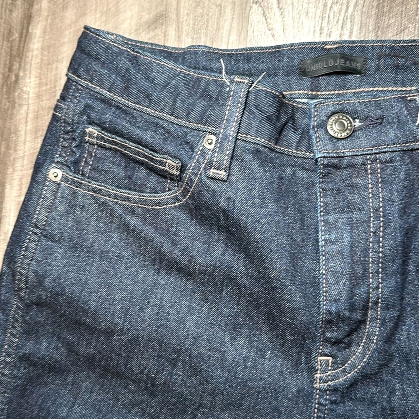 Uniqlo VINTAGE Uniqlo Women Jeans Slim Straight Mid Rise 27 Blue Regular Size 27 89% Cotton 11% Elastane Size 27" / US 4 / IT 40 - 5 Thumbnail