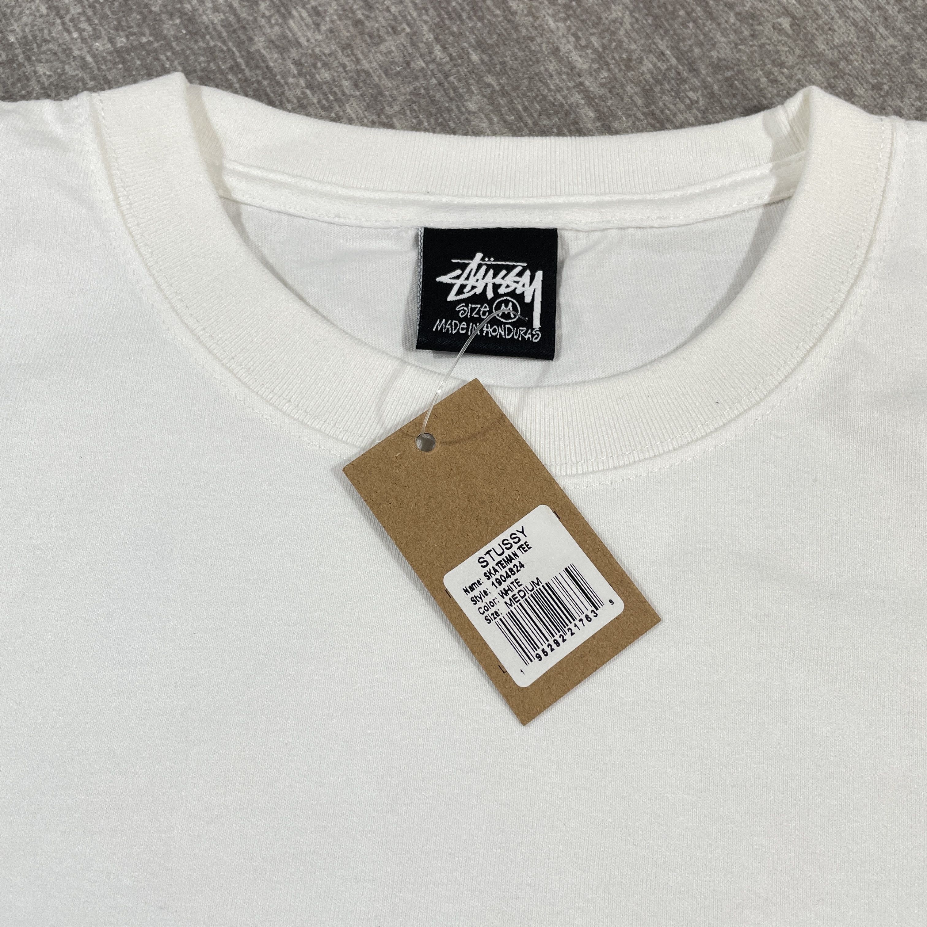Stussy Stussy Logo Skateman Tee BNWT White Medium Size US M / EU 48-50 / 2 - 5 Thumbnail
