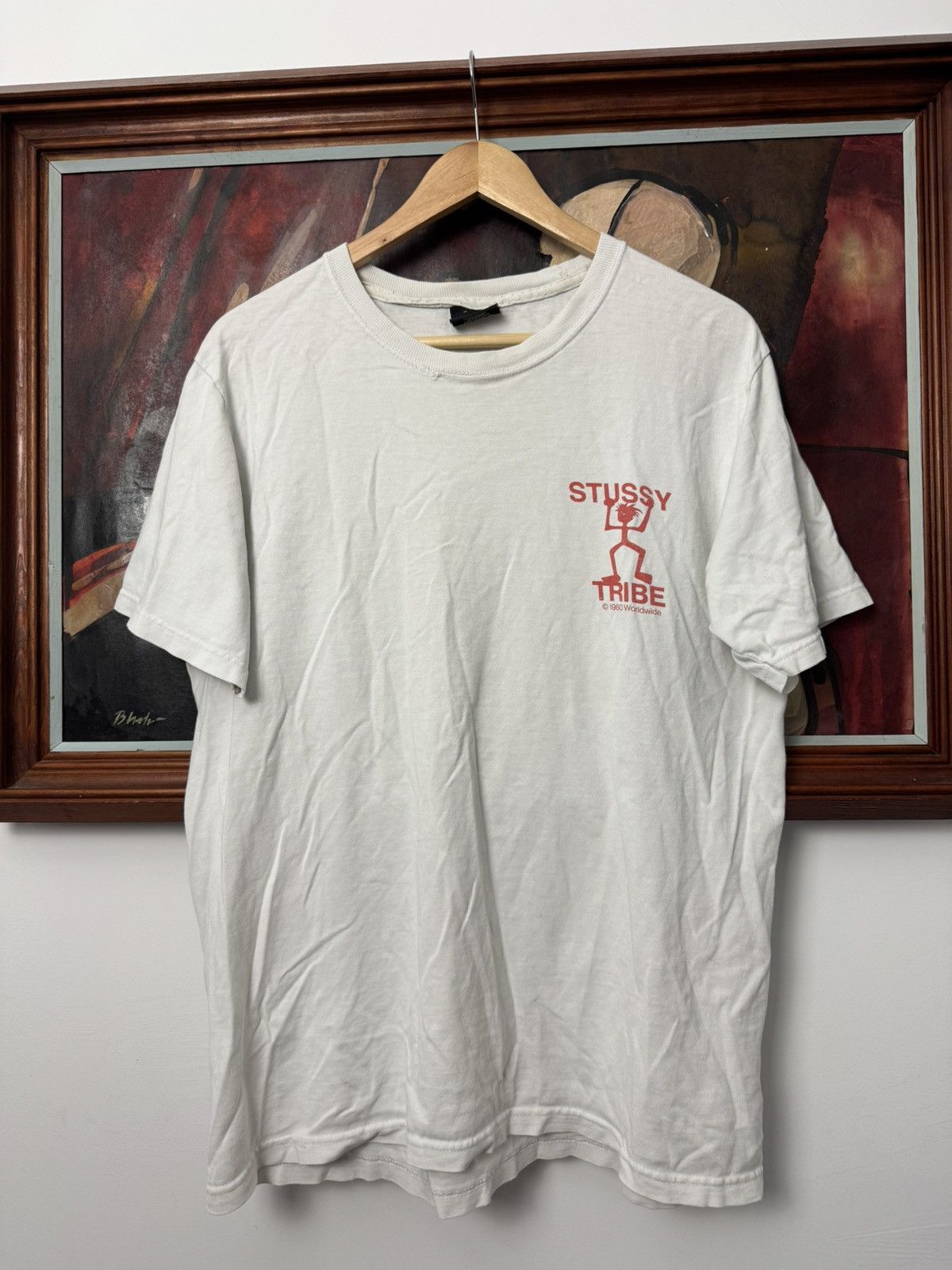 Stussy × Vintage 80s Vintage Stussy TomTom ZigZag T-shirt Dior 