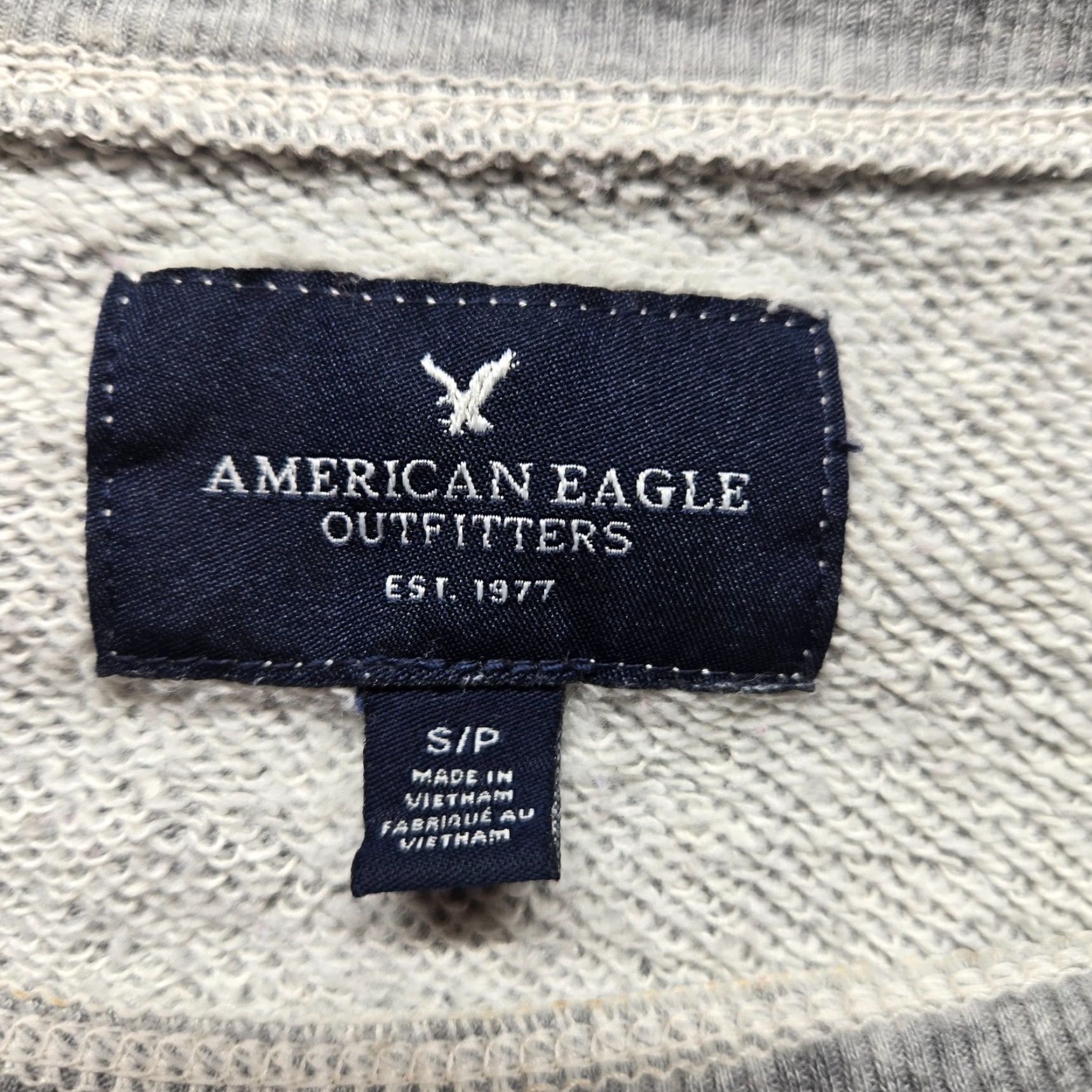 American Eagle Outfitters American Eagle Outfitters Sweater Adult Women S Short Gray Crew Neck Long Sleeve Lightweight Cropped Knit Size S / US 4 / IT 40 - 3 Thumbnail