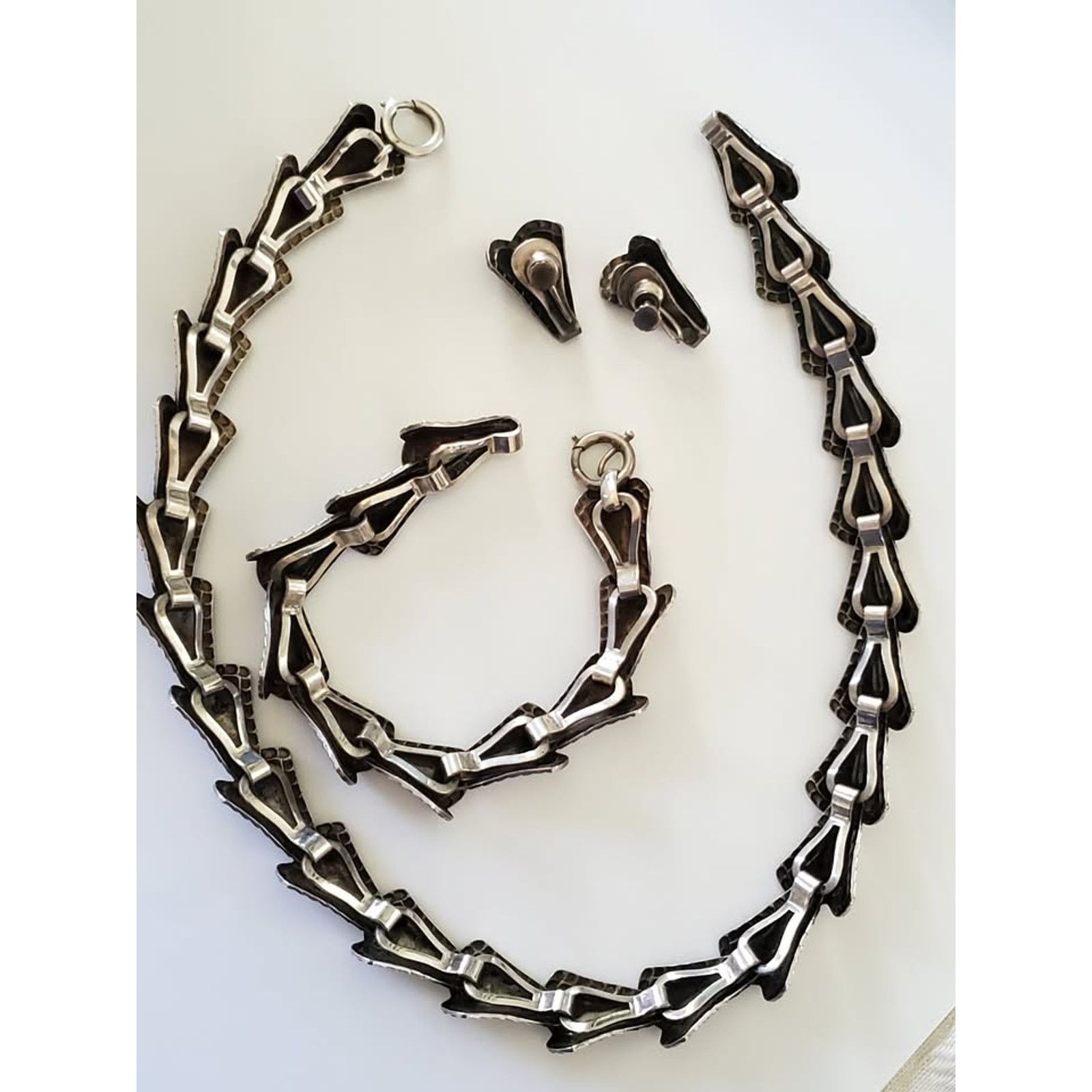 Other Vintage Napier Sterling Silver Modernist Jewelry Set Size ONE SIZE - 3 Thumbnail