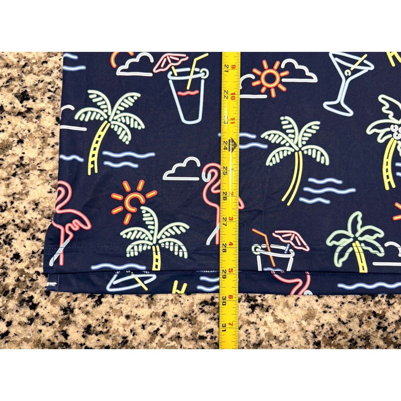 Chubbies Chubbies Polo Shirts Mens Short Sleeve XL Blue Neon Palm Performance Polo Mens Short Sleeve XL Blue Chubbies Polo Size US XL / EU 56 / 4 - 2 Thumbnail