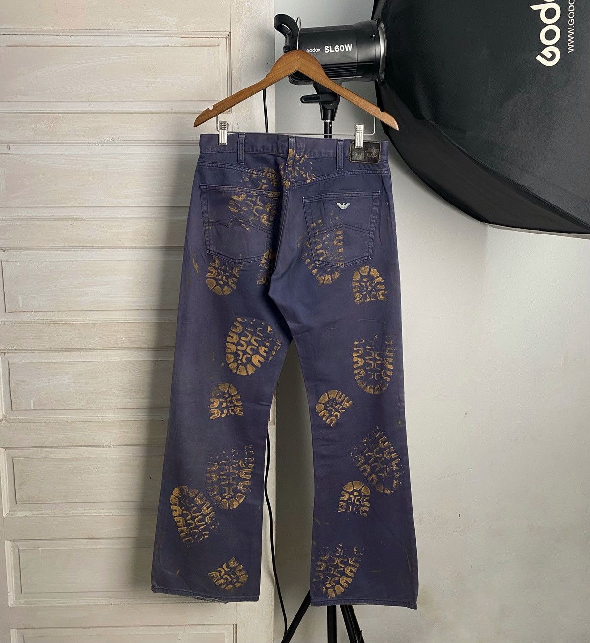 Archival Armani Laguna boot stamp pants