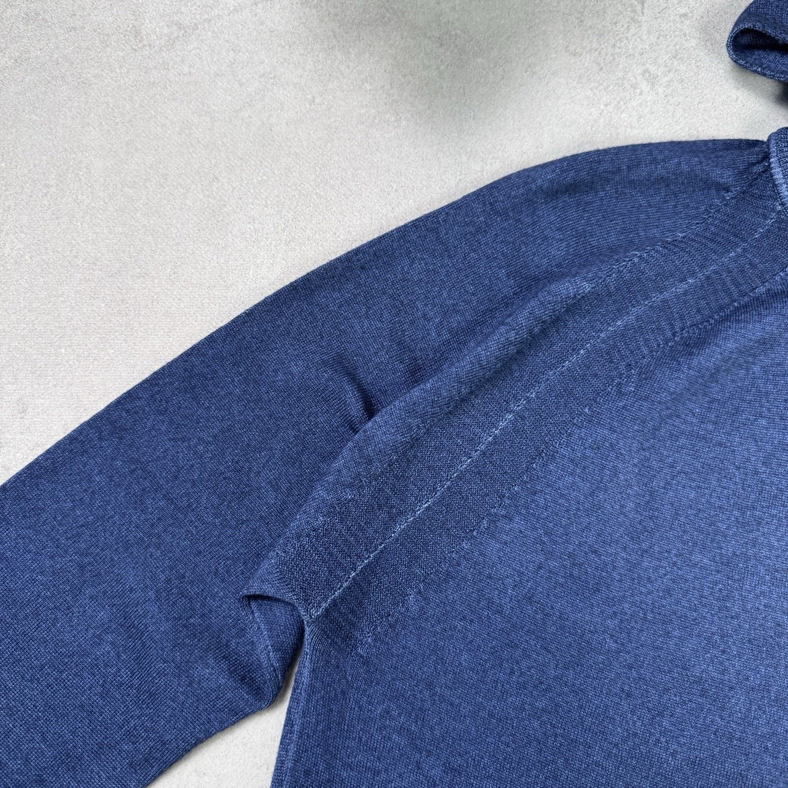 Aspesi Aspesi Men Wool Merino Sweater Hooded Blue Size 48 Size US M / EU 48-50 / 2 - 3 Thumbnail