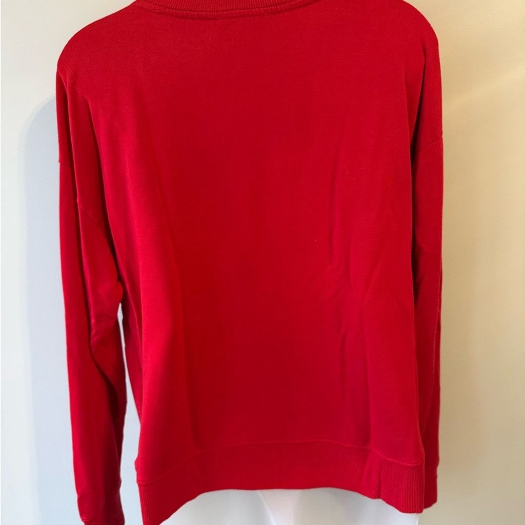 Cynthia Rowley Cynthia Rowley Red Crew Neck Sweater with Penguin Design Size L / US 10 / IT 46 - 2 Thumbnail