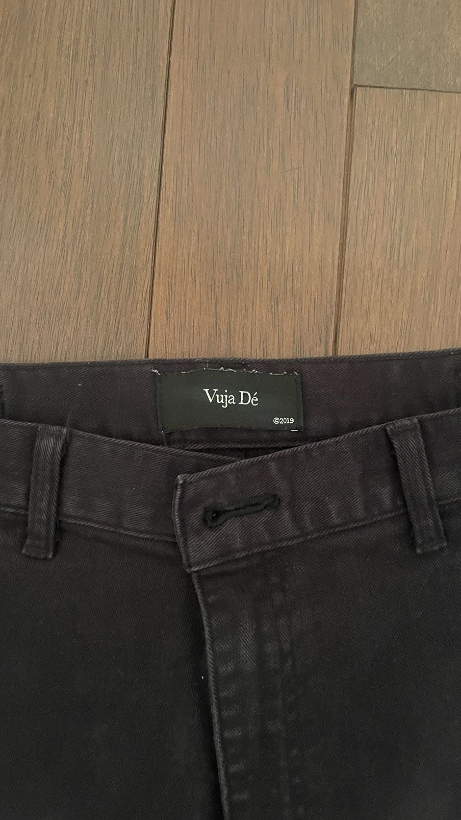Vuja De Vuja dé Black zip work pants in black Size US 31 - 2 Thumbnail