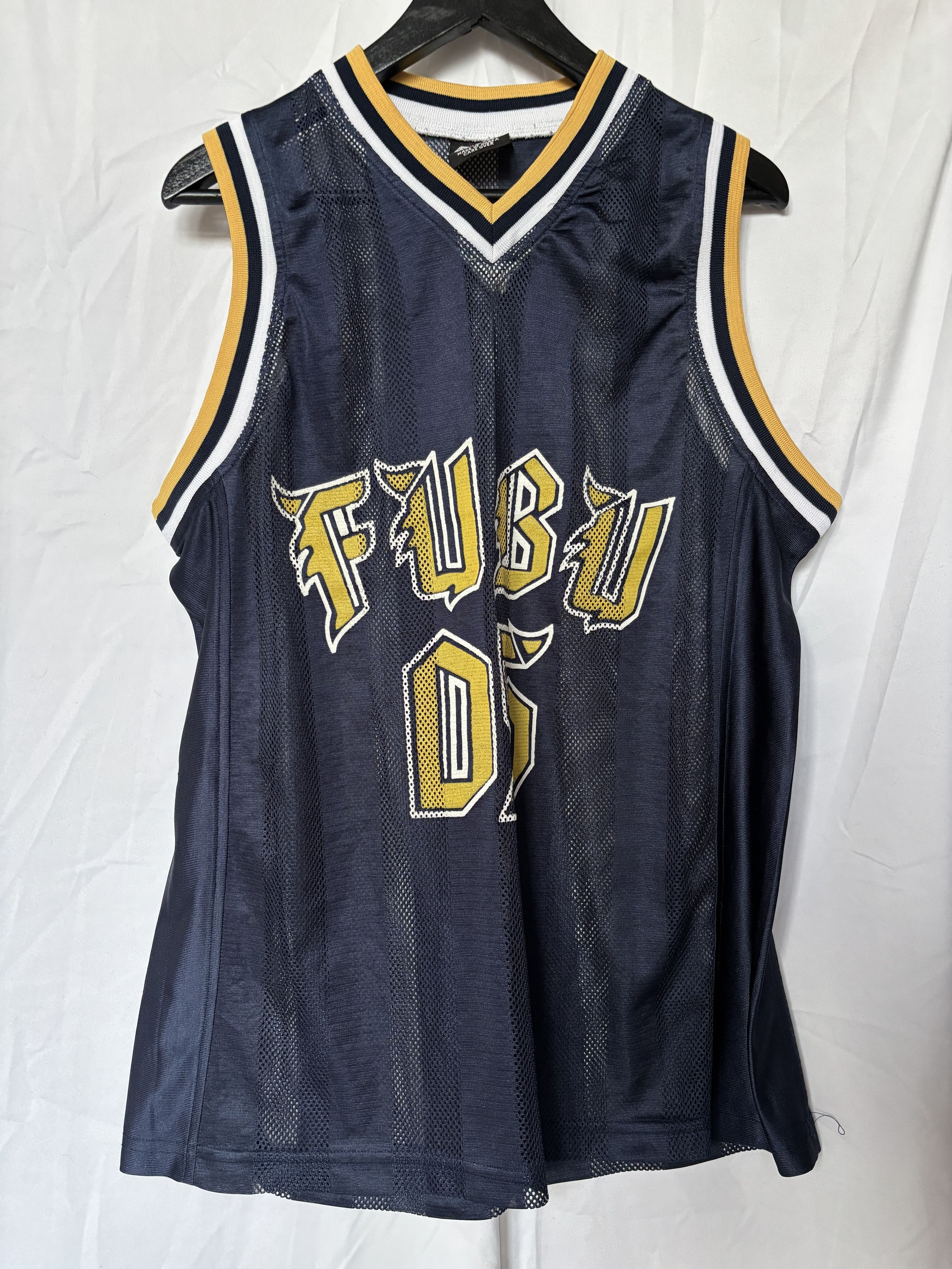 Fubu Vintage FUBU Jersey Tank Top - Navy/Yellow Size US L / EU 52-54 / 3 - 1 Thumbnail
