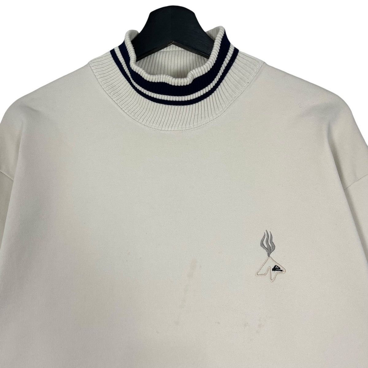 Quiksilver × Vintage Vintage 90s Quicksilver Turtleneck Collar Sweatshirt Size US L / EU 52-54 / 3 - 3 Thumbnail