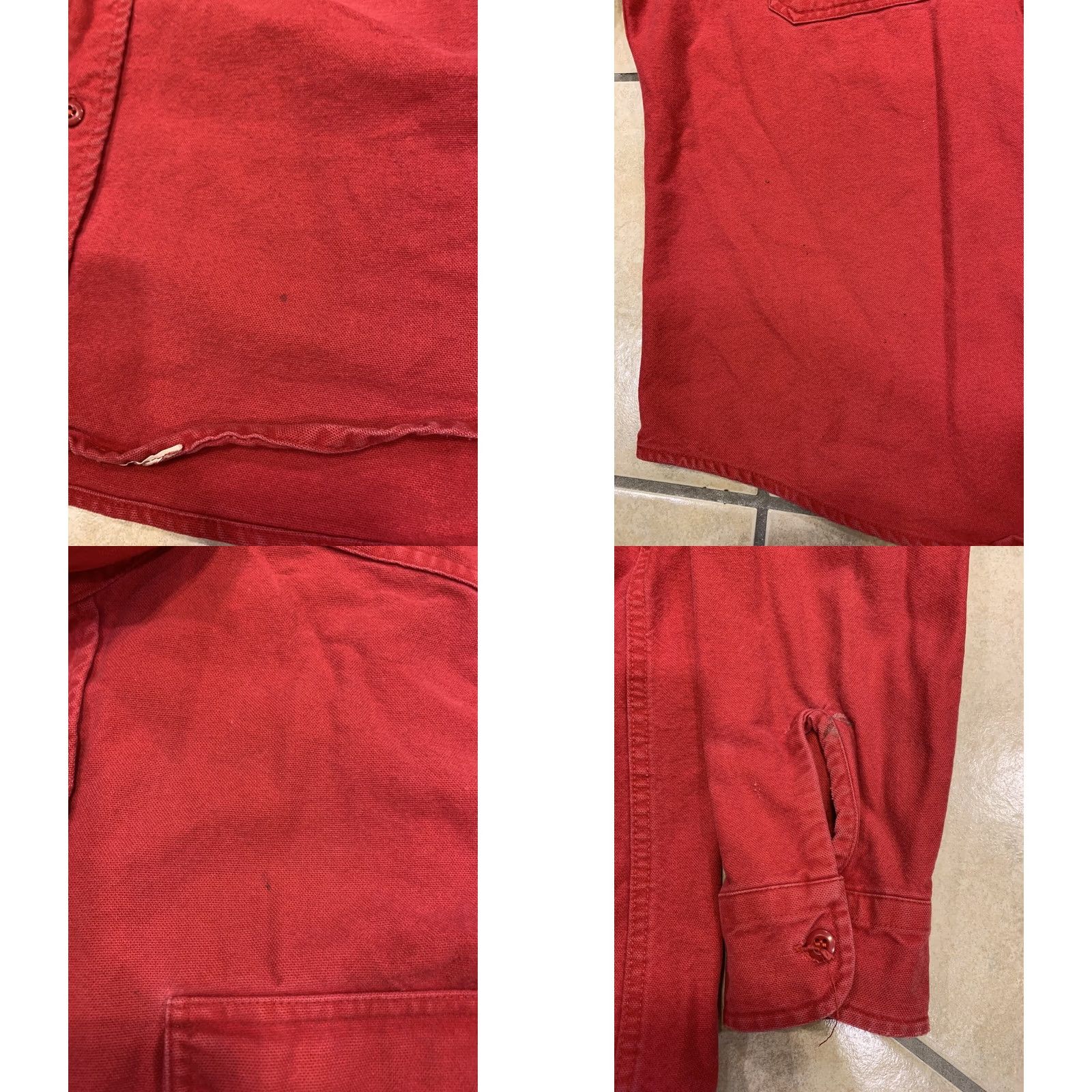 Vintage VINTAGE Woolrich Shirt Men XL Button-Up Red Long Sleeve Canvas Outdoorwear 90s Grunge Casual Workwear Size US XL / EU 56 / 4 - 8 Thumbnail