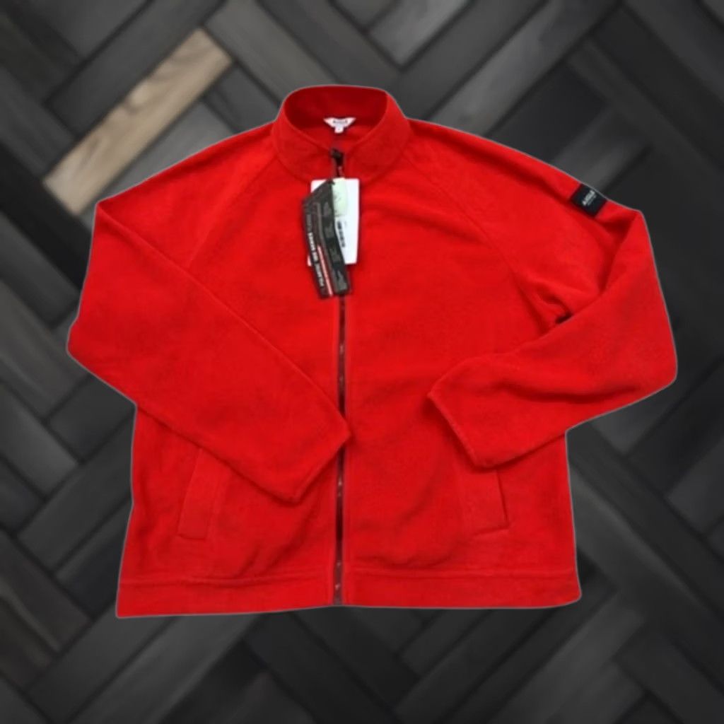 Aigle Aigle Red Fleece Zip Up Jacket High Collar Long Sleeve Unisex - Fleece Jacket, Red, Zip Up, High Collar, Windproof, 10, Teens, Regular Fit Size US M / EU 48-50 / 2 - 1 Thumbnail