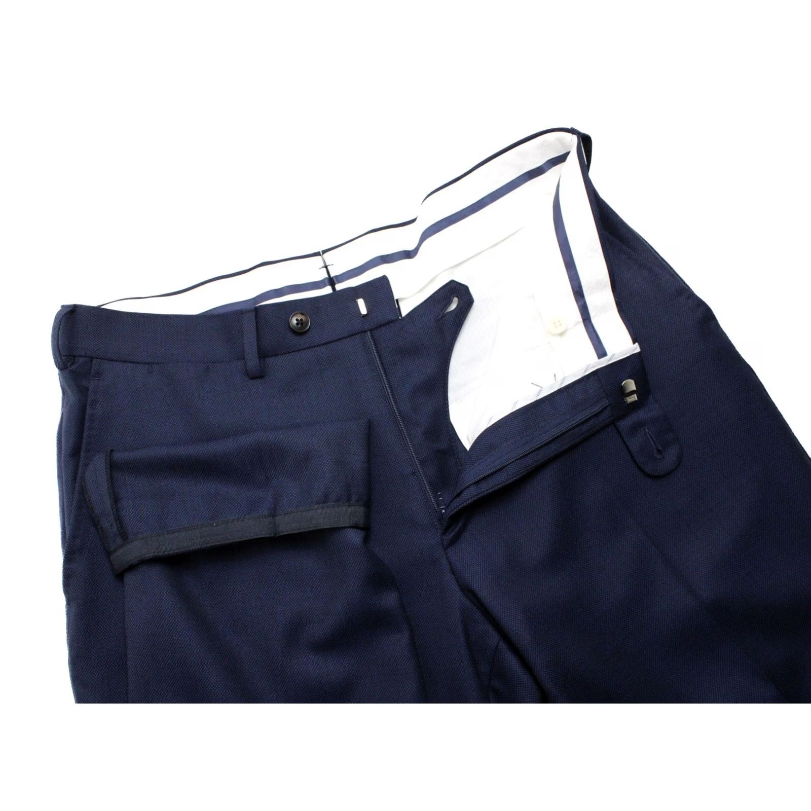 Suitsupply Suitsupply Brescia Trousers Men's UK 32S Pure Wool Tapered Turn Up Patterned Zip Dress Pants Size US 32 / EU 48 - 4 Thumbnail