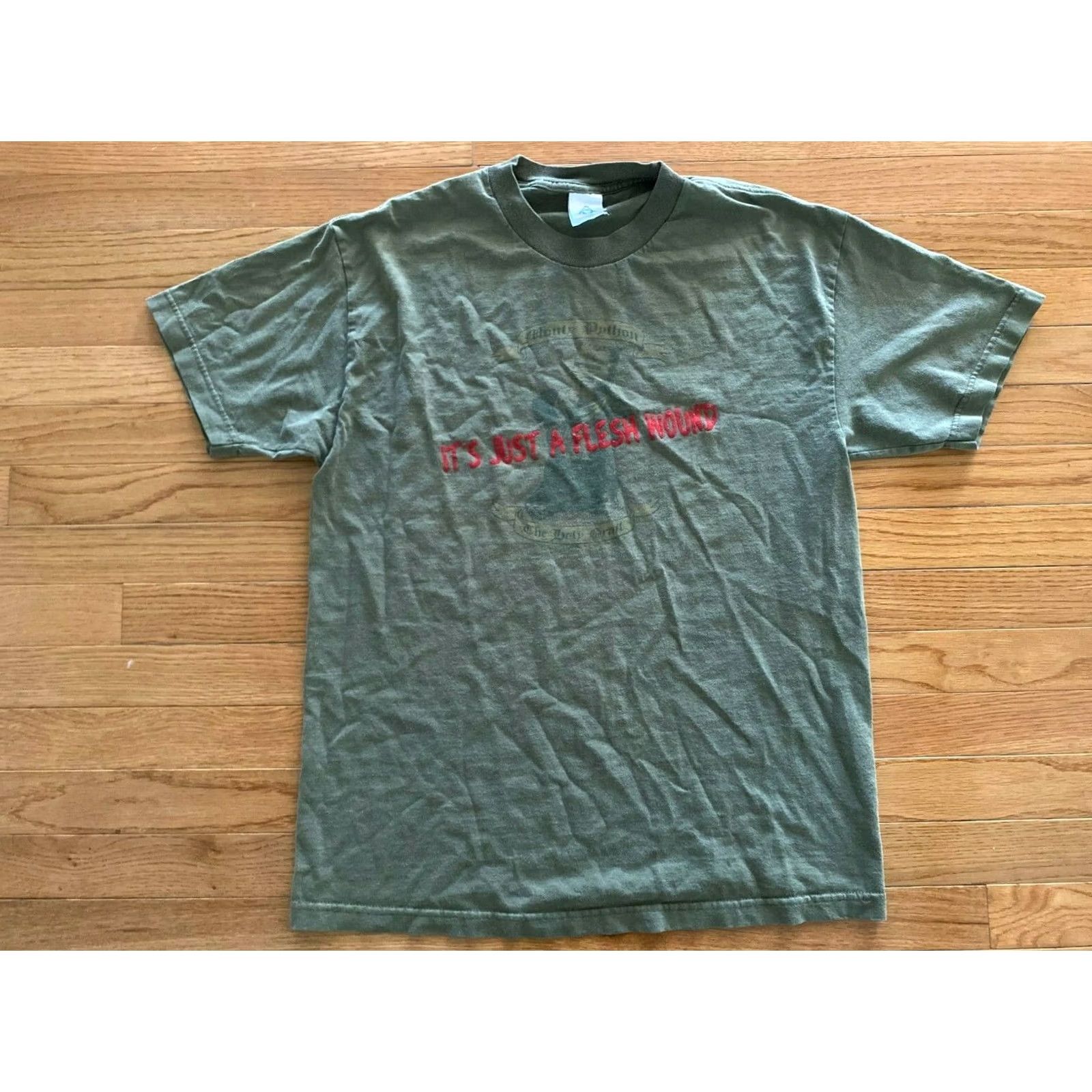 Vintage Vintage Monty Python MOVIE Shirt Tis But a Flesh Wound 2001 mens L Size US L / EU 52-54 / 3 - 2 Thumbnail
