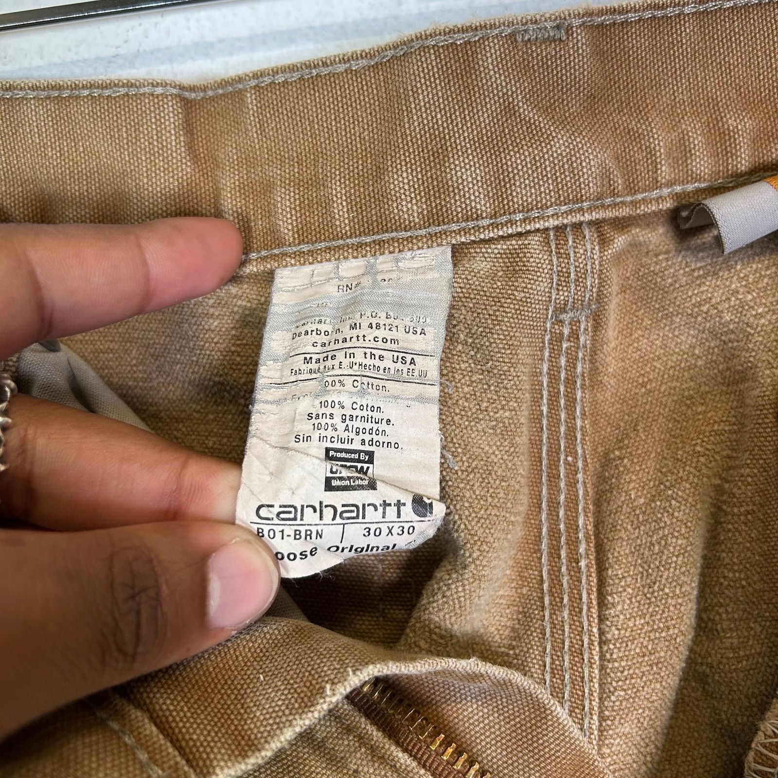 Carhartt Carhartt Tan Thrashed Double Knee Carpenter Pants 002 Size US 29 - 5 Thumbnail