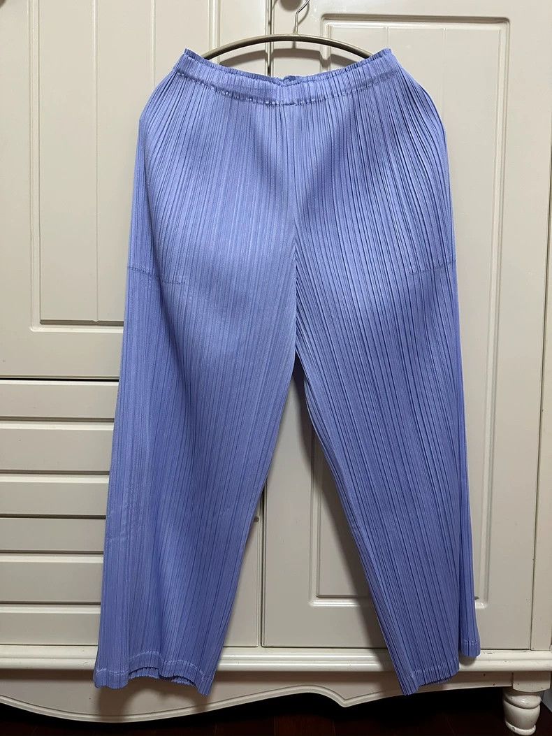 Issey Miyake Issey Miyake size:2 Blue pleated wide-leg pants Size 42" / US 20 - 4 Thumbnail