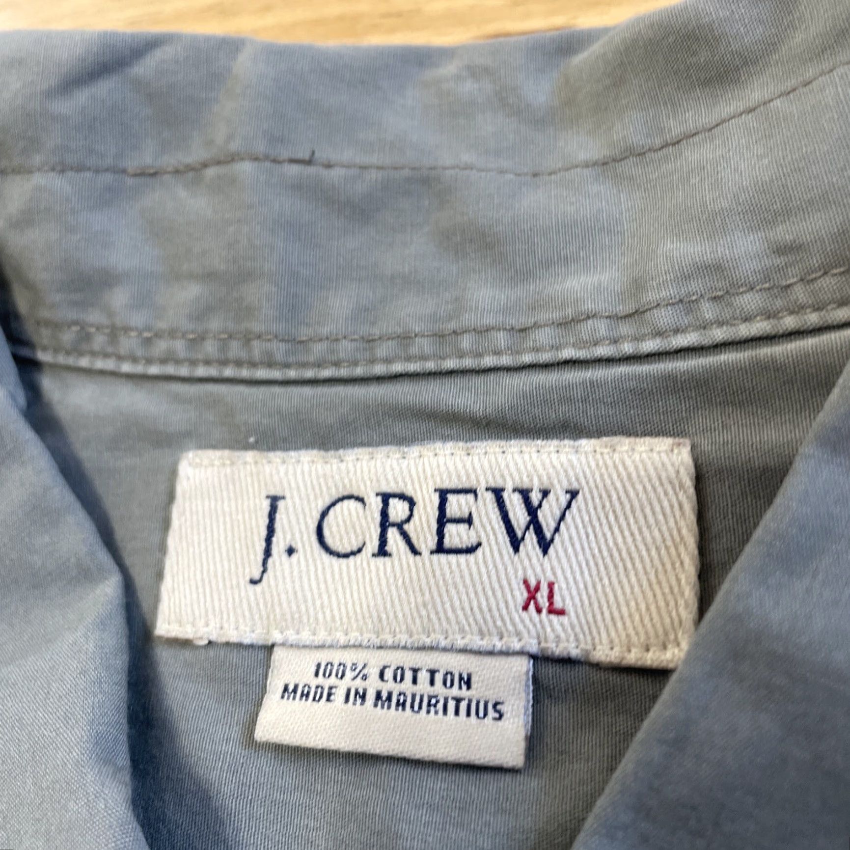J.Crew VINTAGE J. Crew Shirt Men XL Green Button Light Twill Safari Pocket Classic Cotton Camp Shirt Size US XL / EU 56 / 4 - 5 Thumbnail
