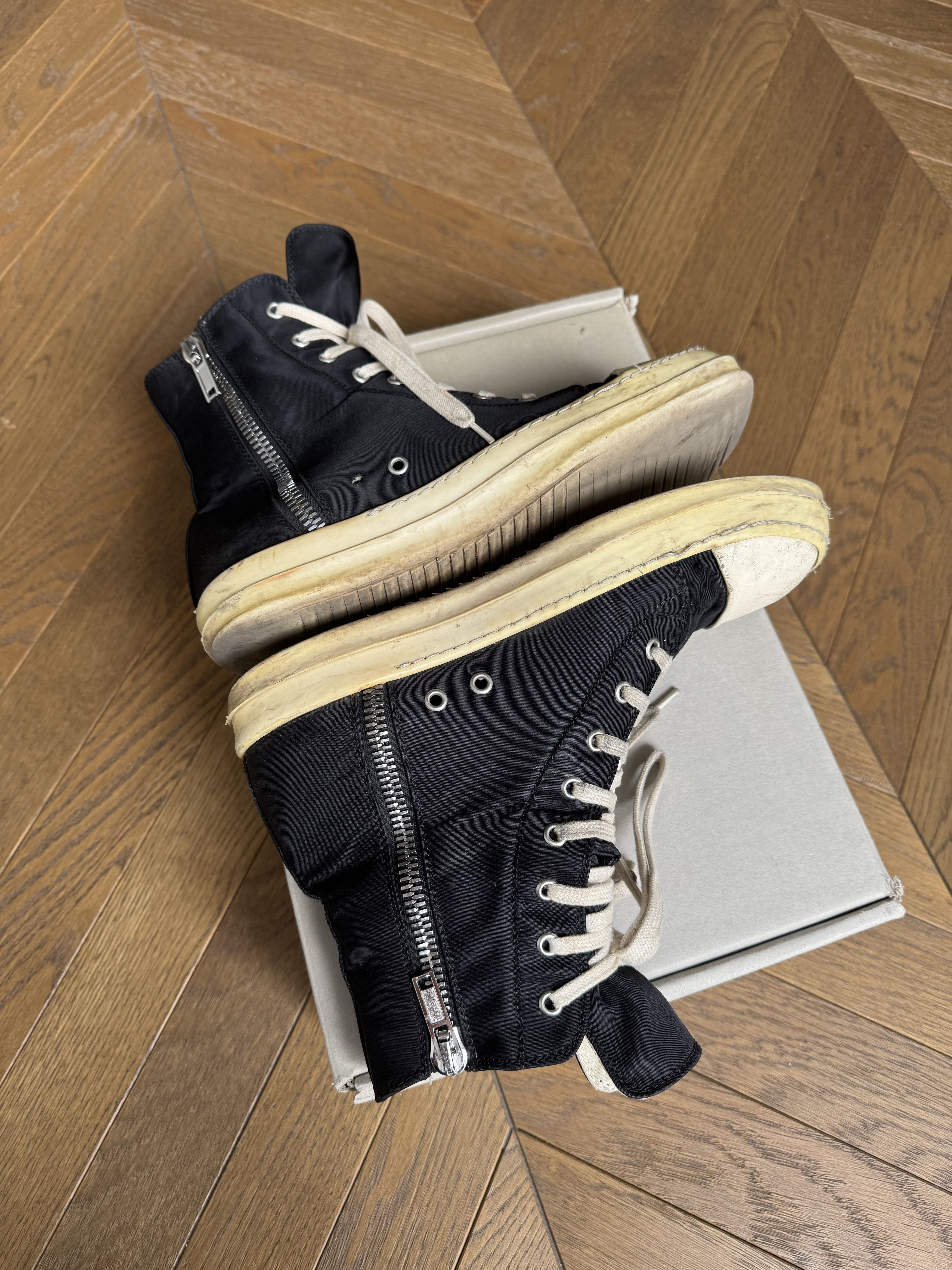 Rick Owens Drkshdw [40] Nylon High Top Ramones Sneakers (AW16) Size US 7 / EU 40 - 10 Thumbnail