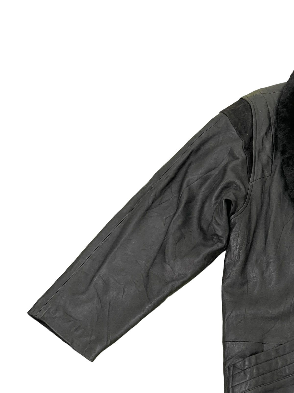 If Six Was Nine Vintage Lanvin Sheepskin Leather Jacket 3🟦 Size US L / EU 52-54 / 3 - 8 Thumbnail