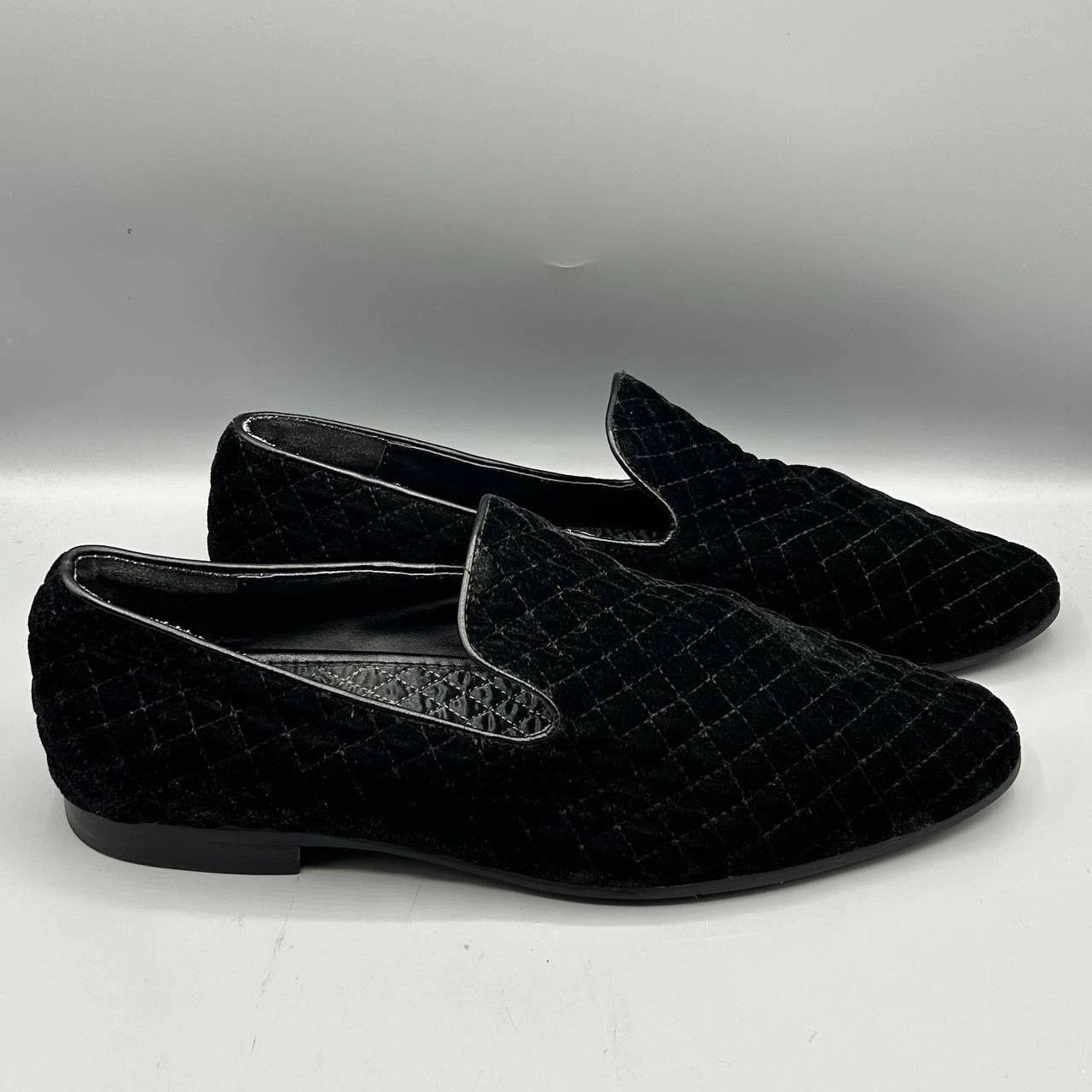Giorgio Brutini Giorgio Brutini Quilted Velvet Loafers Smoking 176271 10.5M Size US 10.5 / EU 43-44 - 1 Thumbnail