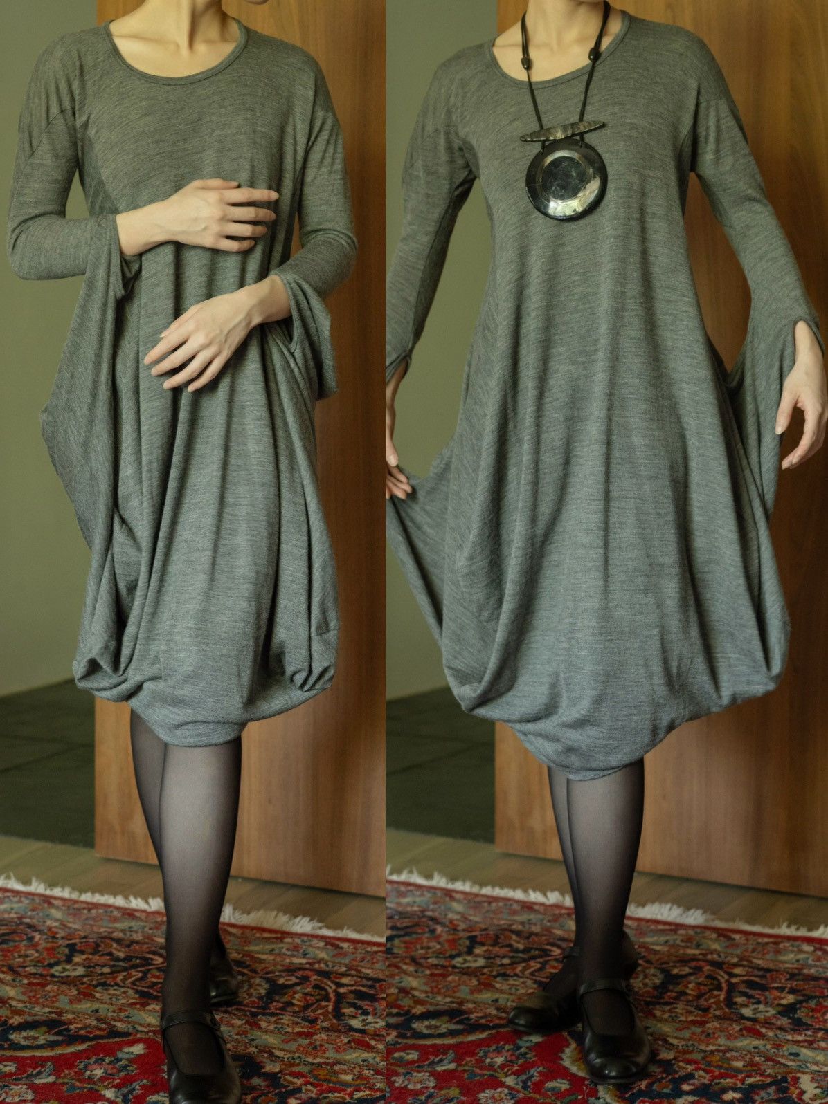 Junya Watanabe Junya Watanabe AW2008 Runway Wool Deconstructed Sleeve Dress Size S / US 4 / IT 40 - 1 Thumbnail