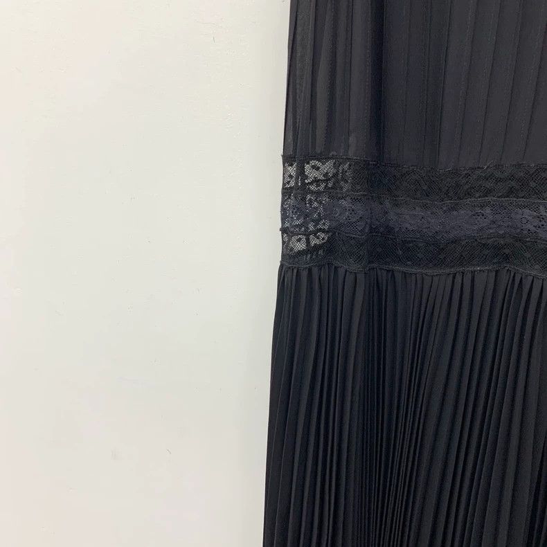 Dior Dior Black mulberry silk lace stitching pleated suspender Size XS / US 0-2 / IT 36-38 - 4 Thumbnail