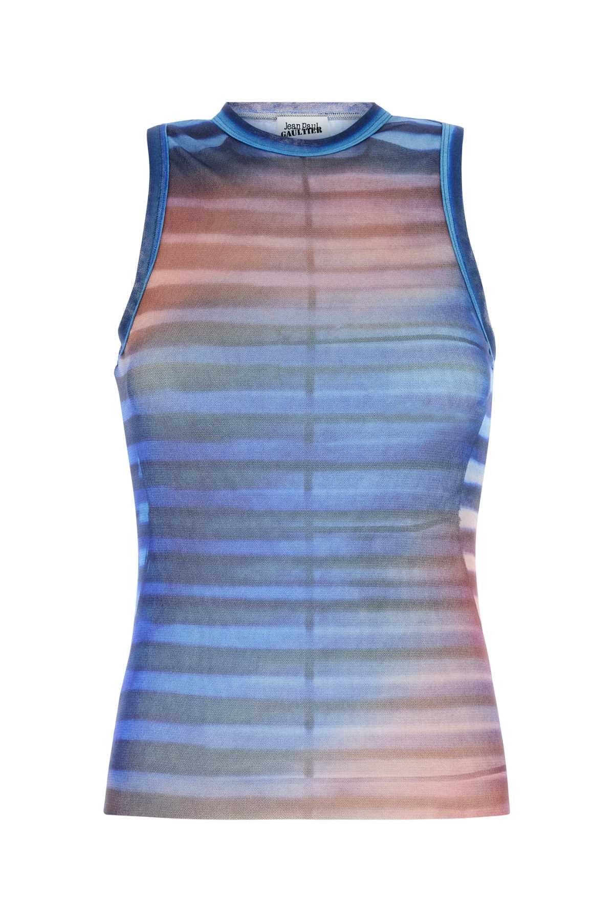 Jean Paul Gaultier Printed Tulle The Air Tank Top Size XS / US 0-2 / IT 36-38 - 1 Thumbnail