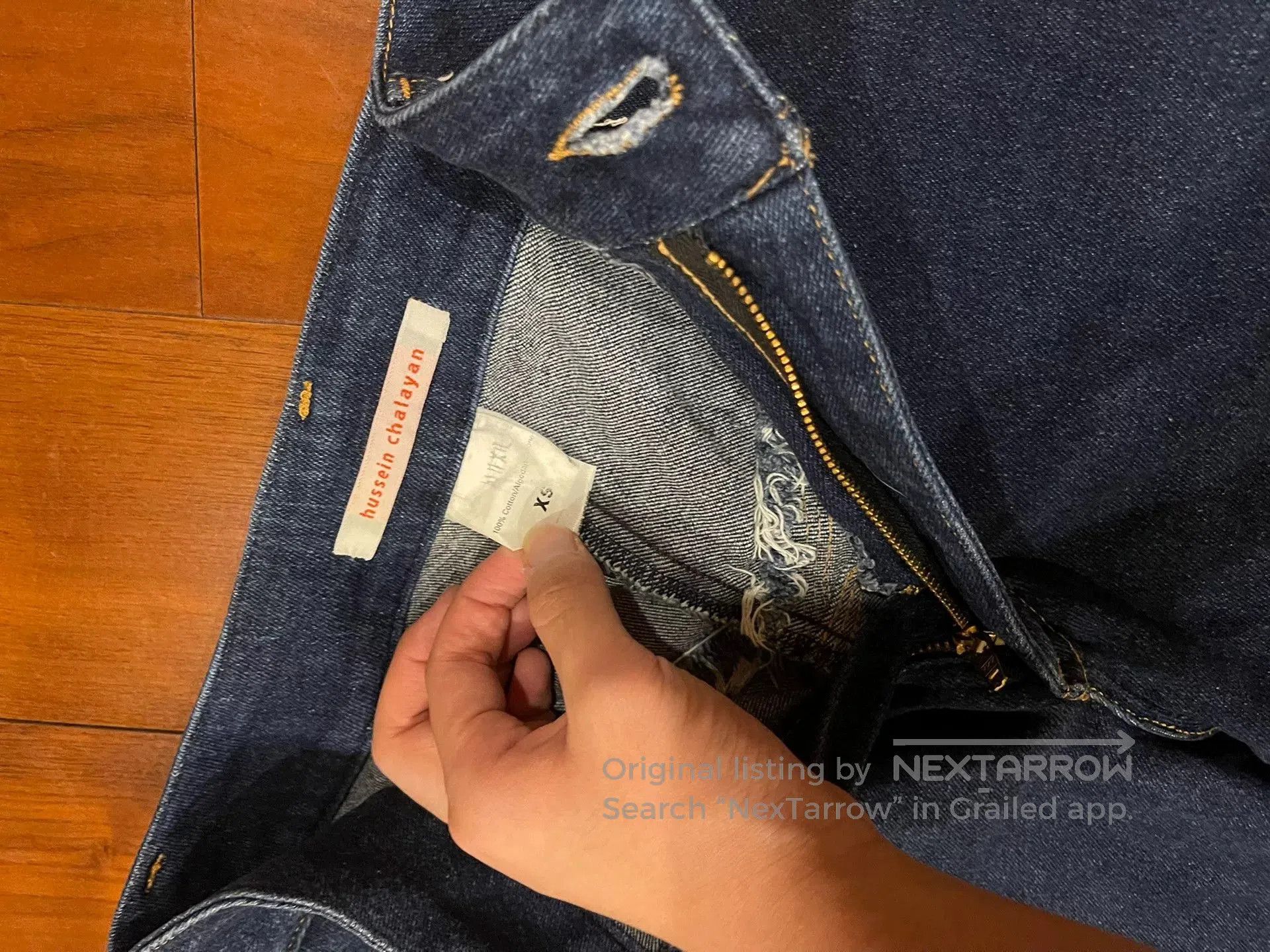 Hussein Chalayan Hussein Chalayan Top Stitch Women's Jeans. Size 33" - 6 Thumbnail