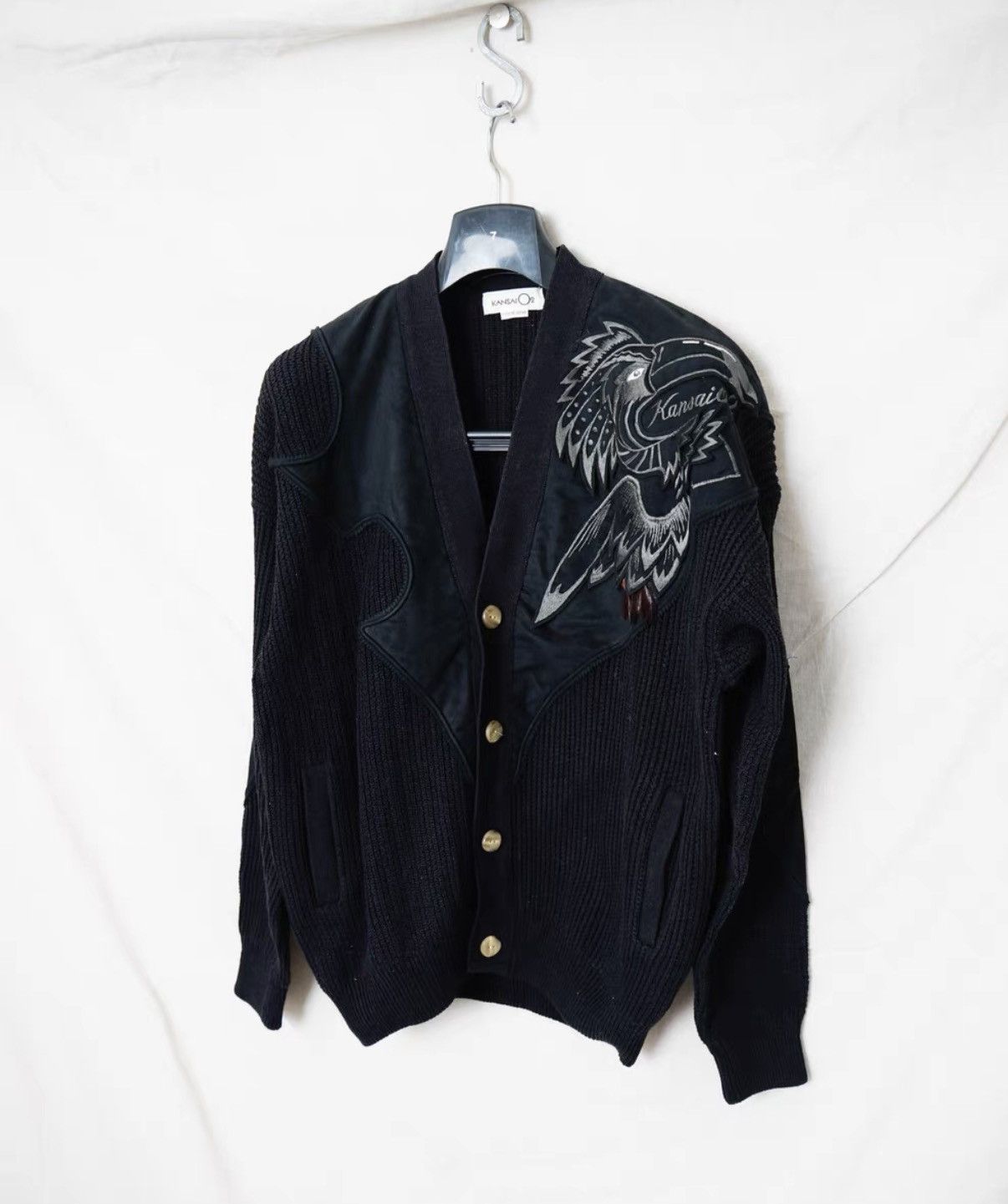Kansai Yamamoto Kansai Yamamoto Archive Embroidered Panel Cardigan Size US M / EU 48-50 / 2 - 5 Thumbnail