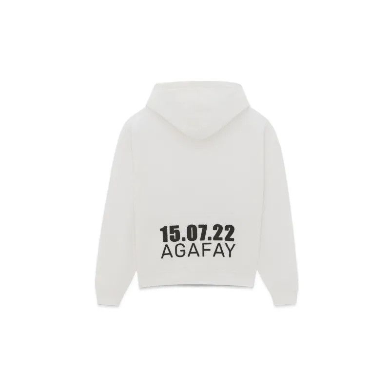 Saint Laurent Paris o1bcso1str1024 Agafay Hoodie in White Size US S / EU 44-46 / 1 - 2 Thumbnail