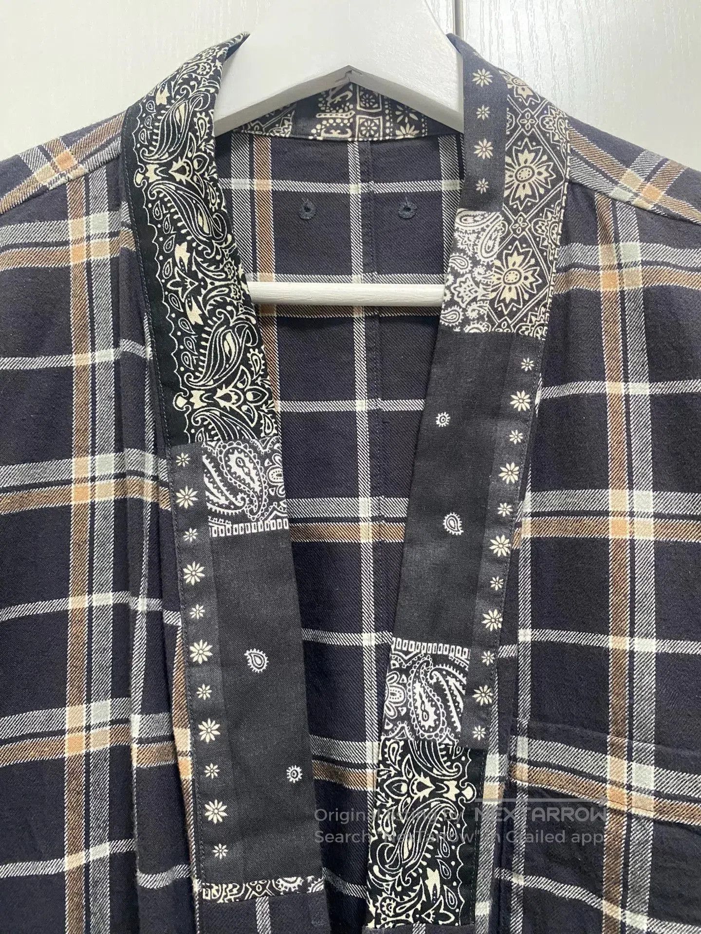 Sophnet. SOPHNET 20SS Kimono Collar Plaid Shirt. Size US M / EU 48-50 / 2 - 3 Thumbnail