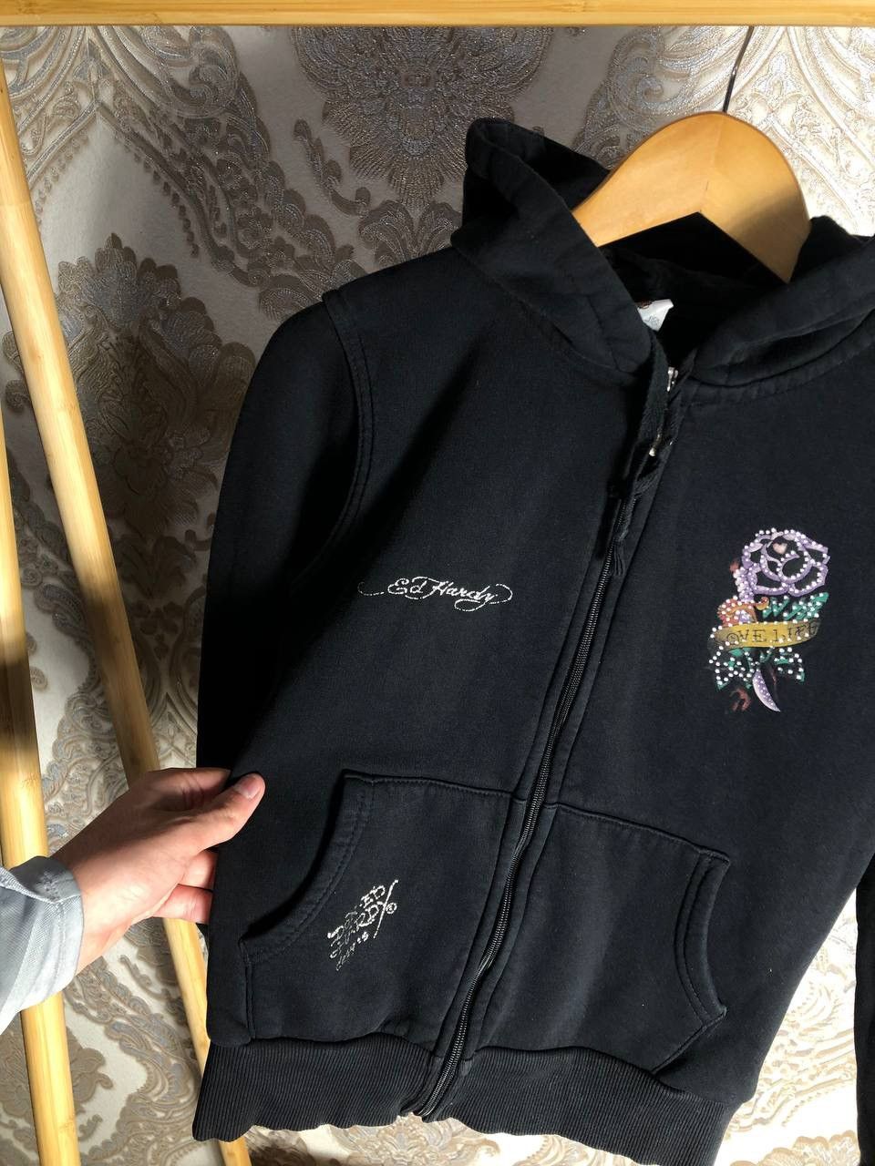 Ed Hardy VINTAGE ED HARDY DESIGNER HODDIE JAPAN STYLE RETRO Y2K 90s Size US XS / EU 42 / 0 - 5 Thumbnail