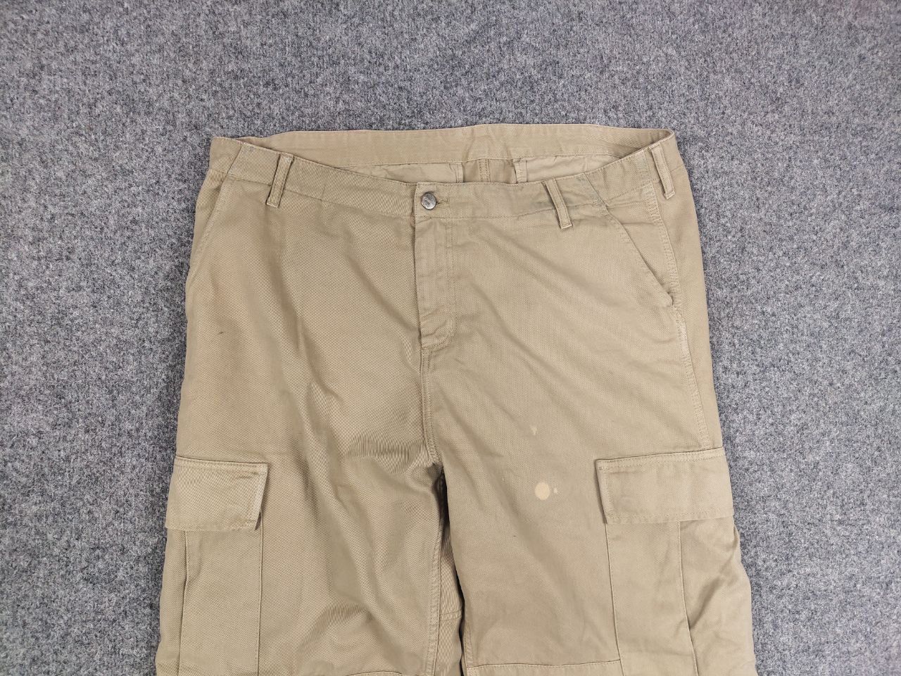 Carhartt × Vintage Vintage 90's Carhartt Beige Faded Canvas Regular Cargo Pants Size US 38 / EU 54 - 9 Thumbnail