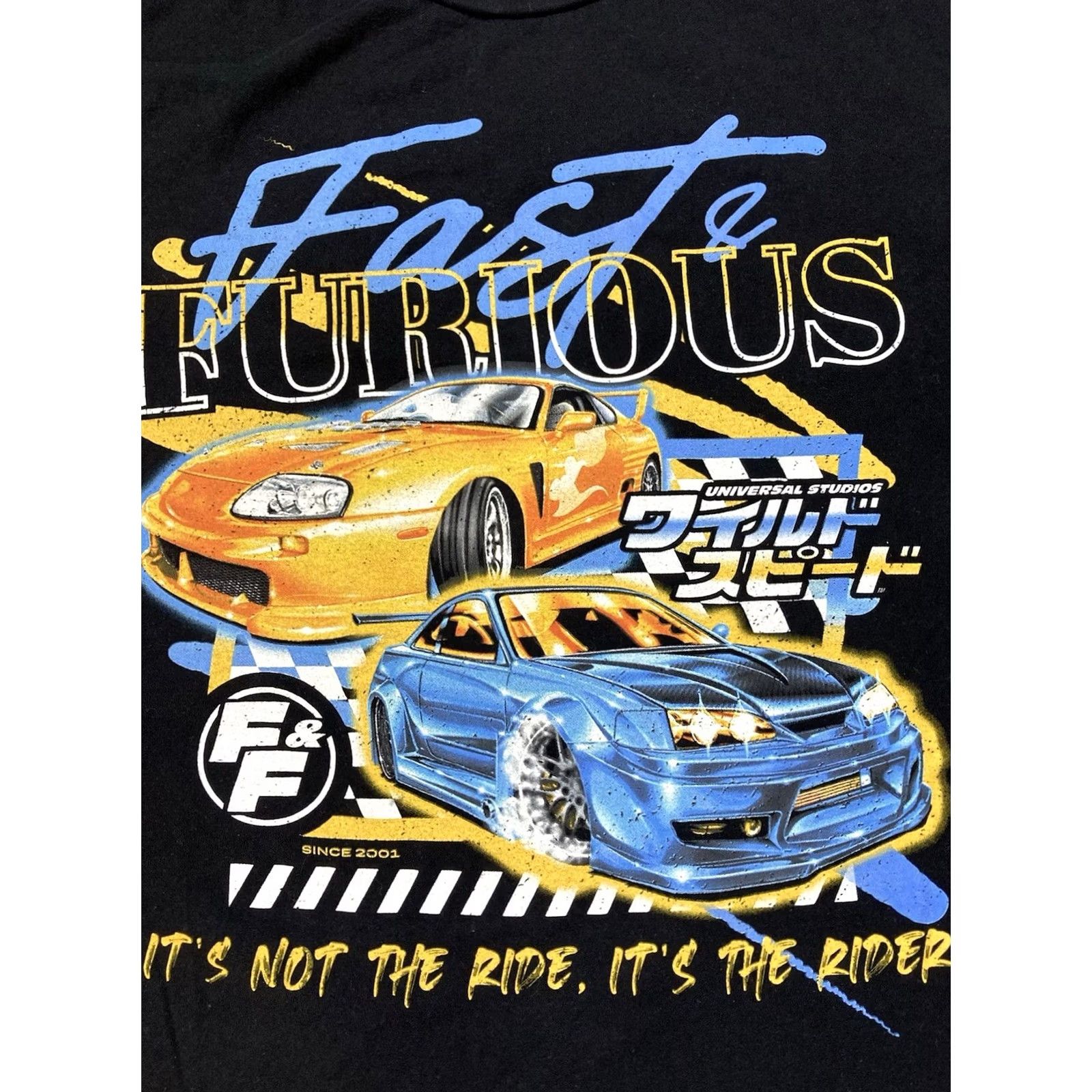 Vintage VINTAGE Fast & Furious Graphic T-shirt Men XL Black It's Not The Ride It's The Rider Size US XL / EU 56 / 4 - 2 Thumbnail