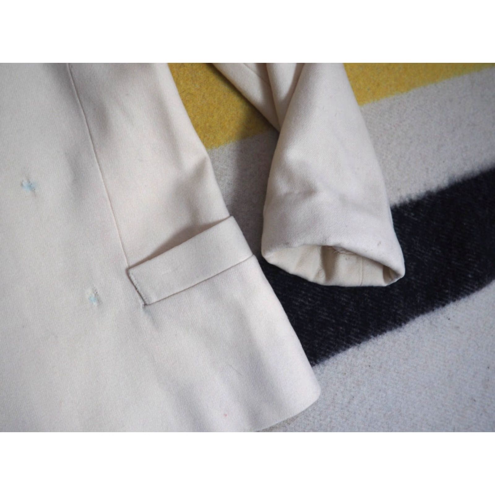 Vogue VTG 70s Vogue Designer Original Cream Ivory Wool Ivy Prep Blazer Jacket Womens M Size M / US 6-8 / IT 42-44 - 6 Thumbnail