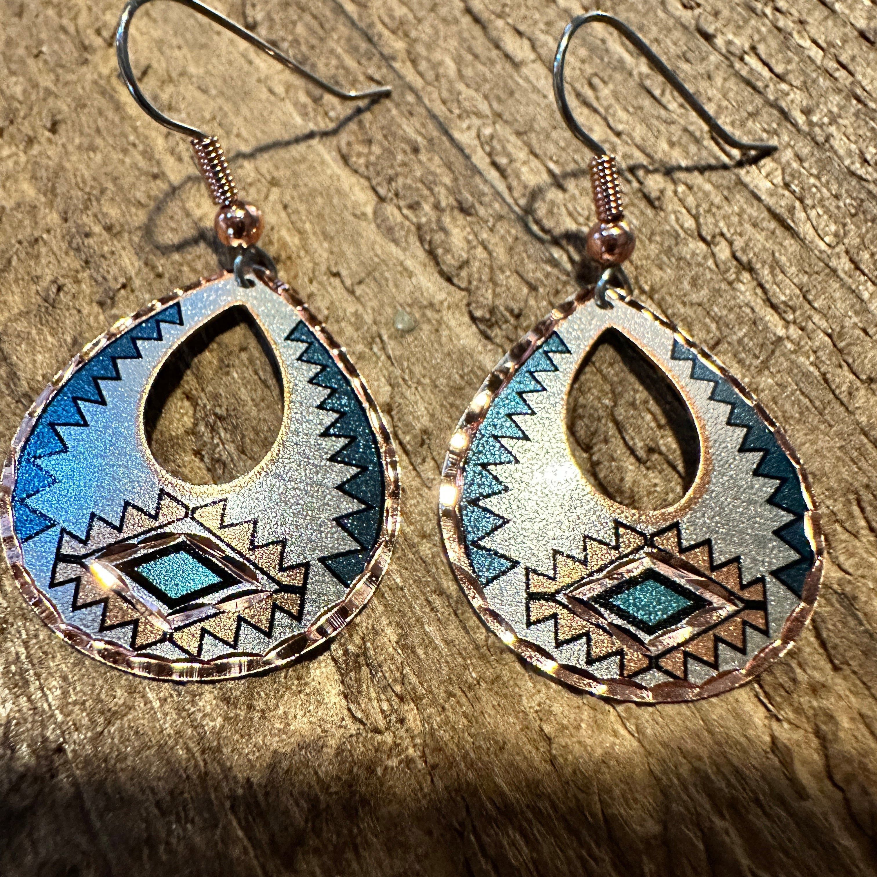 Other Boho Native American Tribal Teal Blue Native Copper Wire Ear Size ONE SIZE - 9 Thumbnail