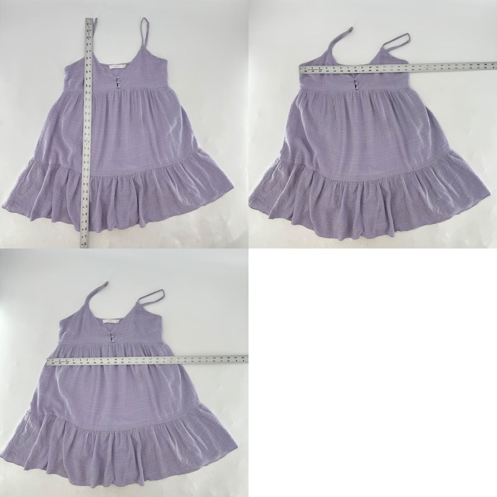 Vintage Lush Mini Dress Lavender Purple Tiered Button Front Sleeveless S Women’s Casual Summer Flowey Rayon Dress Size S / US 4 / IT 40 - 8 Thumbnail