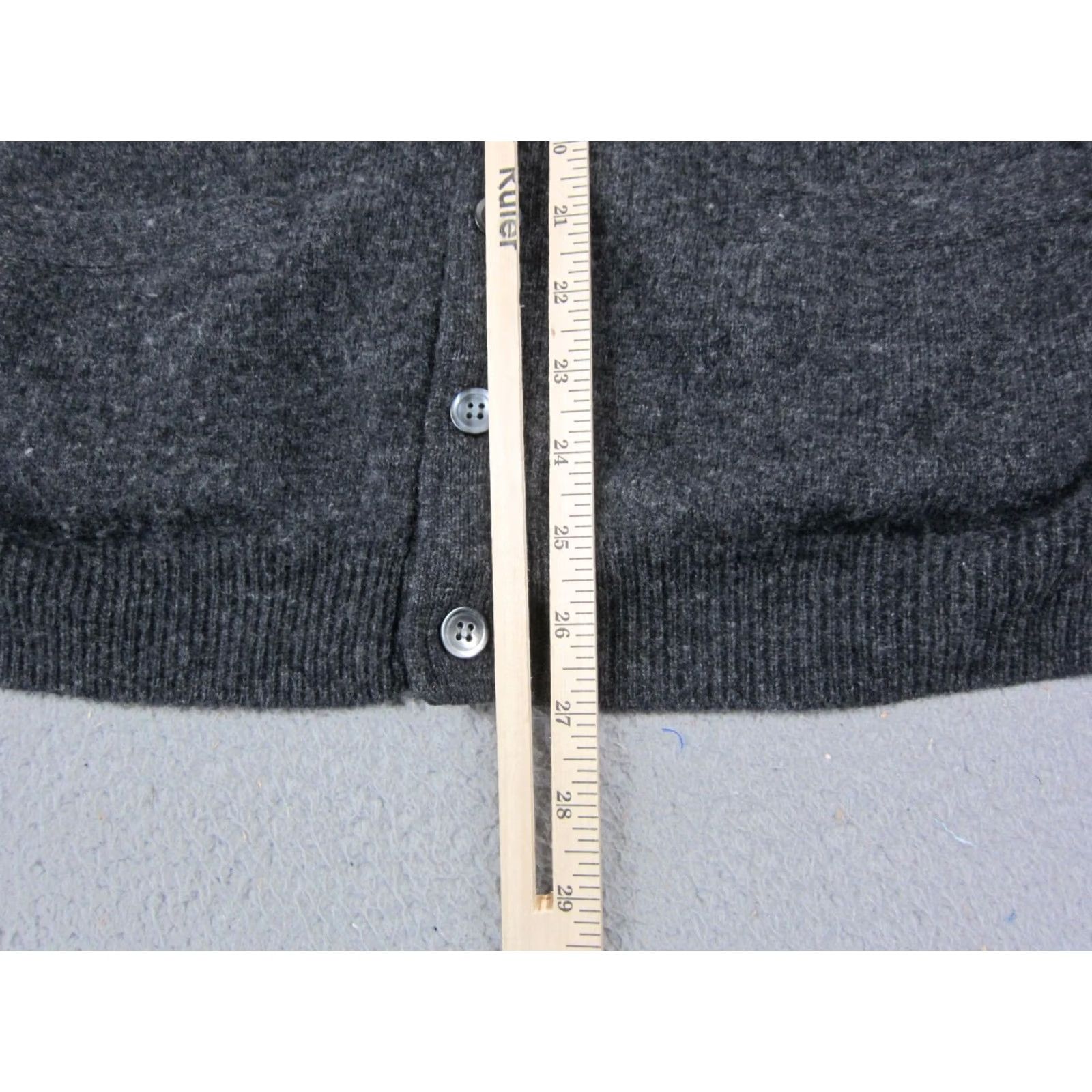 Vintage VINTAGE John Ashford Wool Cardigan Sweater Mens Large Gray 90s USA 80s Button V-Neck Knit Wool Cardigan Mens L Gray Size US L / EU 52-54 / 3 - 7 Thumbnail