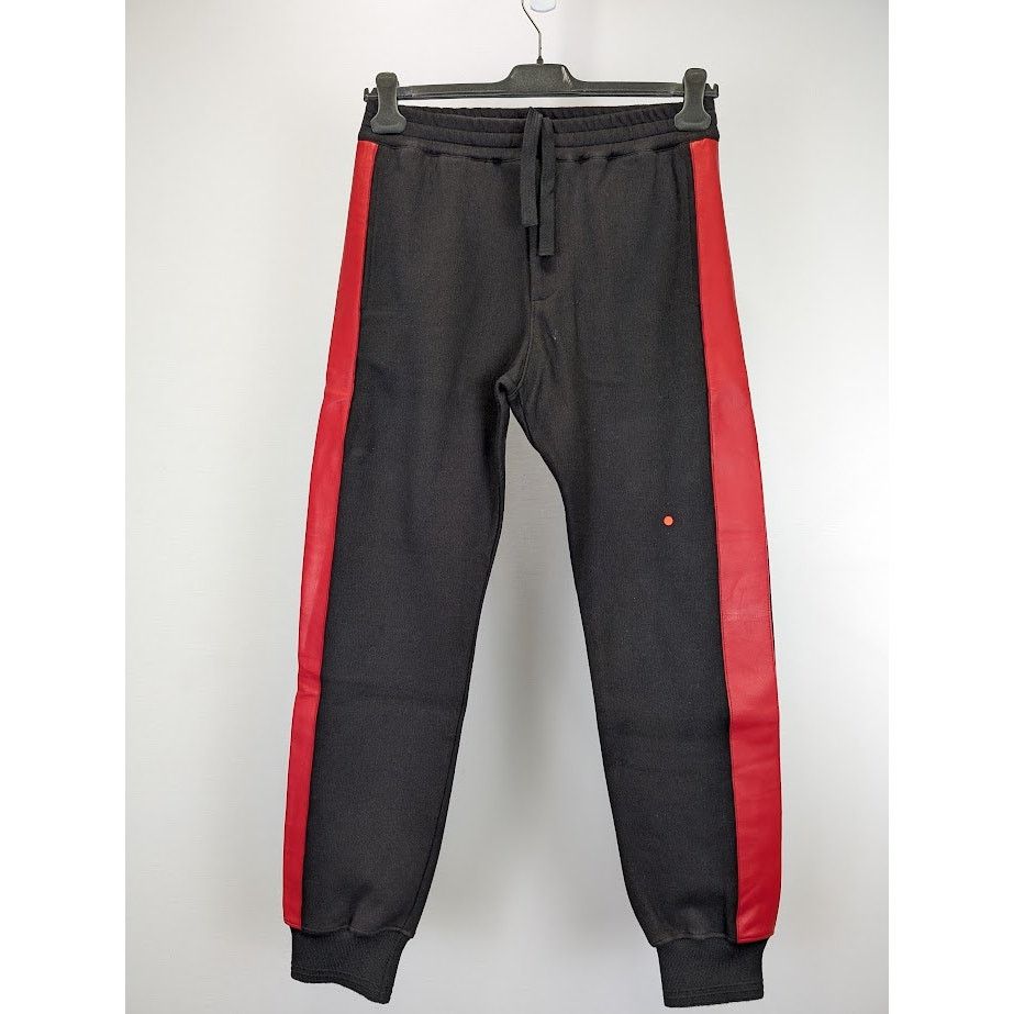 Alexander McQueen o1rshd1 Sweatpant Jogger in Black / Red Size US 32 / EU 48 - 4 Thumbnail
