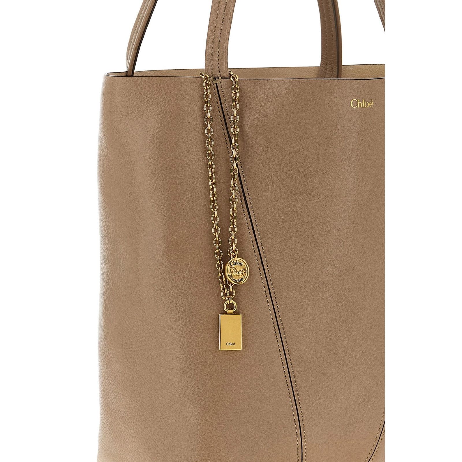 Chloe Chloe Medium Spin Boyish Brown Grained Leather Tote Bag New Size ONE SIZE - 3 Thumbnail