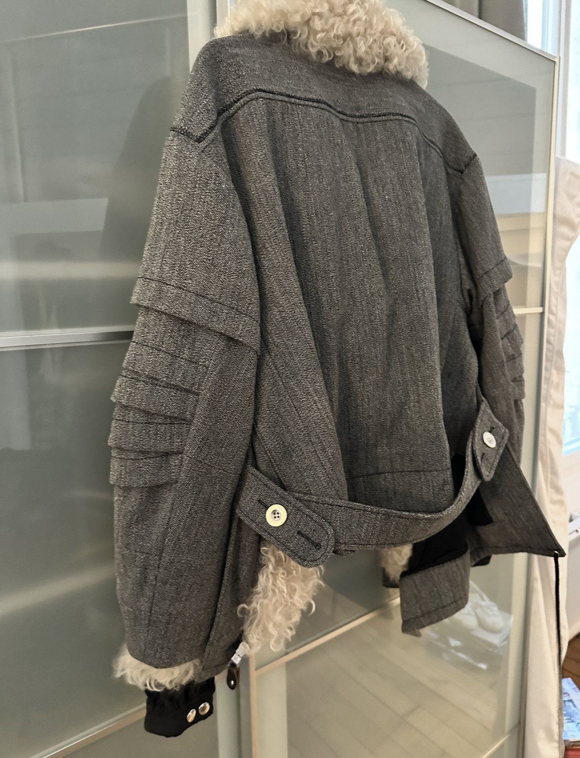 Balenciaga Balenciaga turned *the* A/W 2004 aviator shearling jacket Size L / US 10 / IT 46 - 11 Thumbnail