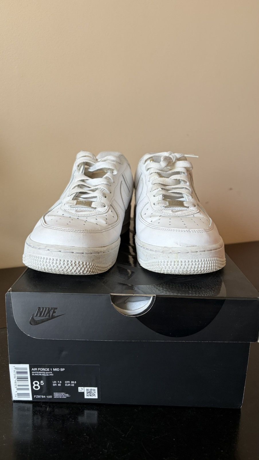 Nike × Supreme Nike x Supreme Air Force 1 Low White – Size 8.5 – Box Logo Size US 8.5 / EU 41-42 - 4 Thumbnail